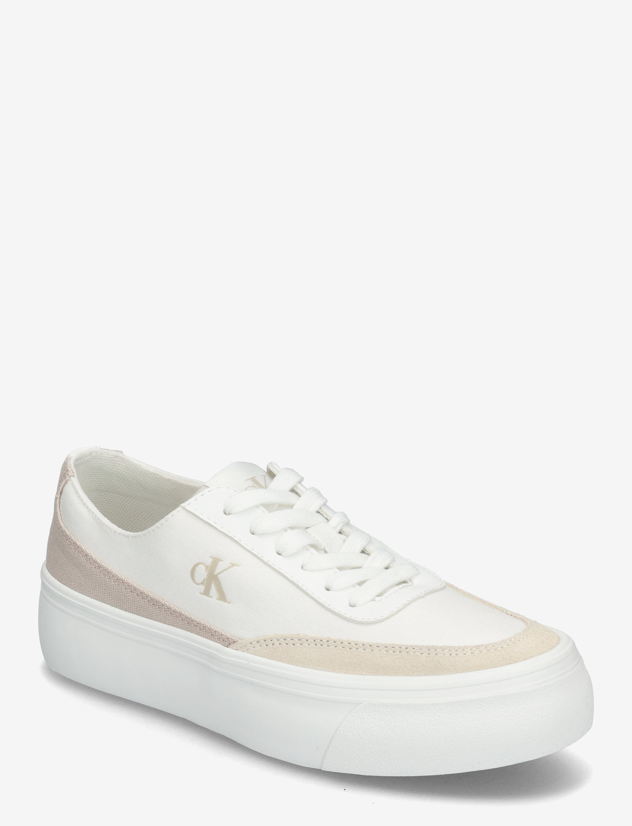 Calvin Klein - VULC FLATFORM LOW CV MIX MG - konfirmation - bright white/creamy white - 0