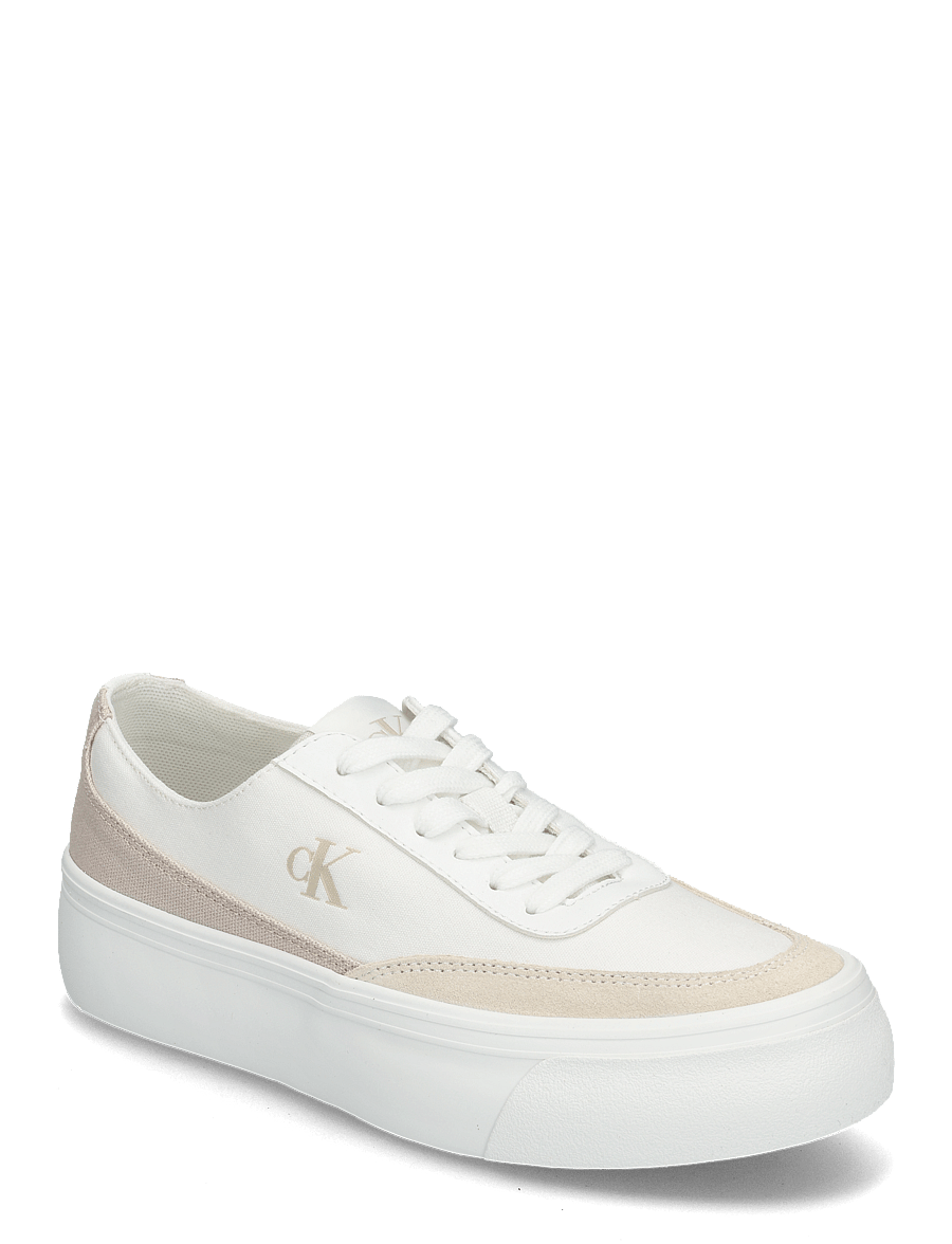 Calvin Klein - VULC FLATFORM LOW CV MIX MG - bright white/creamy white - 0