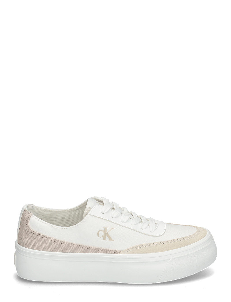 Calvin Klein - VULC FLATFORM LOW CV MIX MG - konfirmation - bright white/creamy white - 1