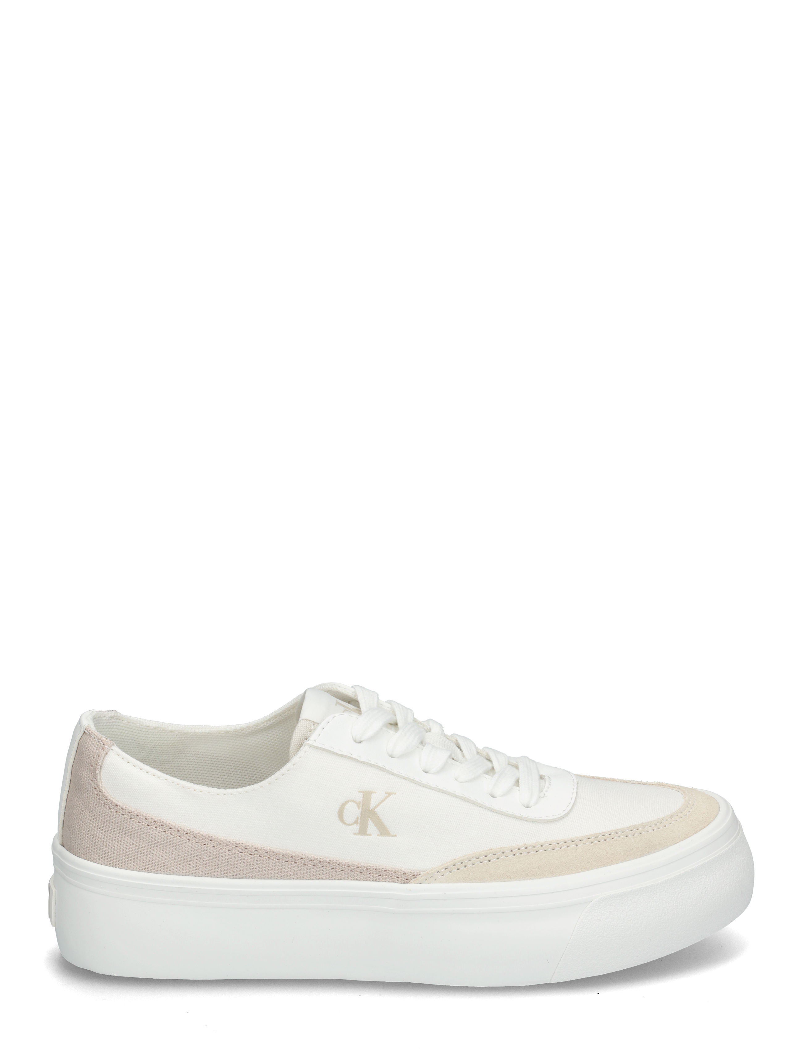 Calvin Klein - VULC FLATFORM LOW CV MIX MG - bright white/creamy white - 1