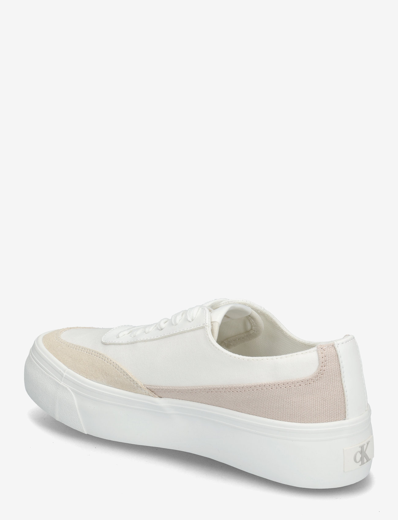 Calvin Klein - VULC FLATFORM LOW CV MIX MG - konfirmation - bright white/creamy white - 2