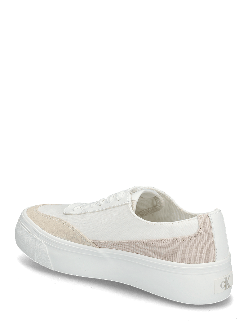 Calvin Klein - VULC FLATFORM LOW CV MIX MG - konfirmation - bright white/creamy white - 2