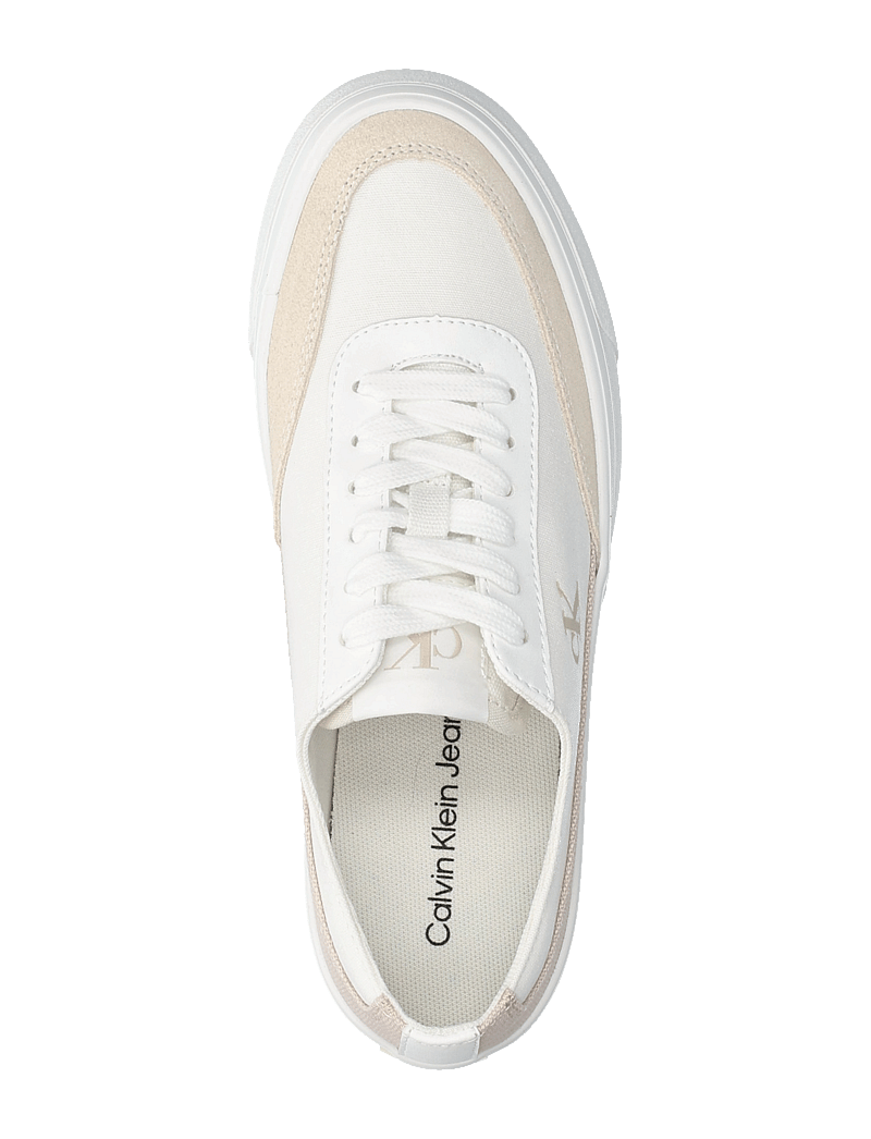 Calvin Klein - VULC FLATFORM LOW CV MIX MG - konfirmation - bright white/creamy white - 3