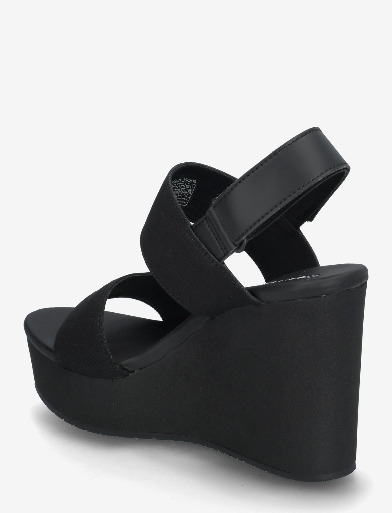Calvin Klein - WEDGE SANDAL WEBBING IN - konfirmation - triple black - 2