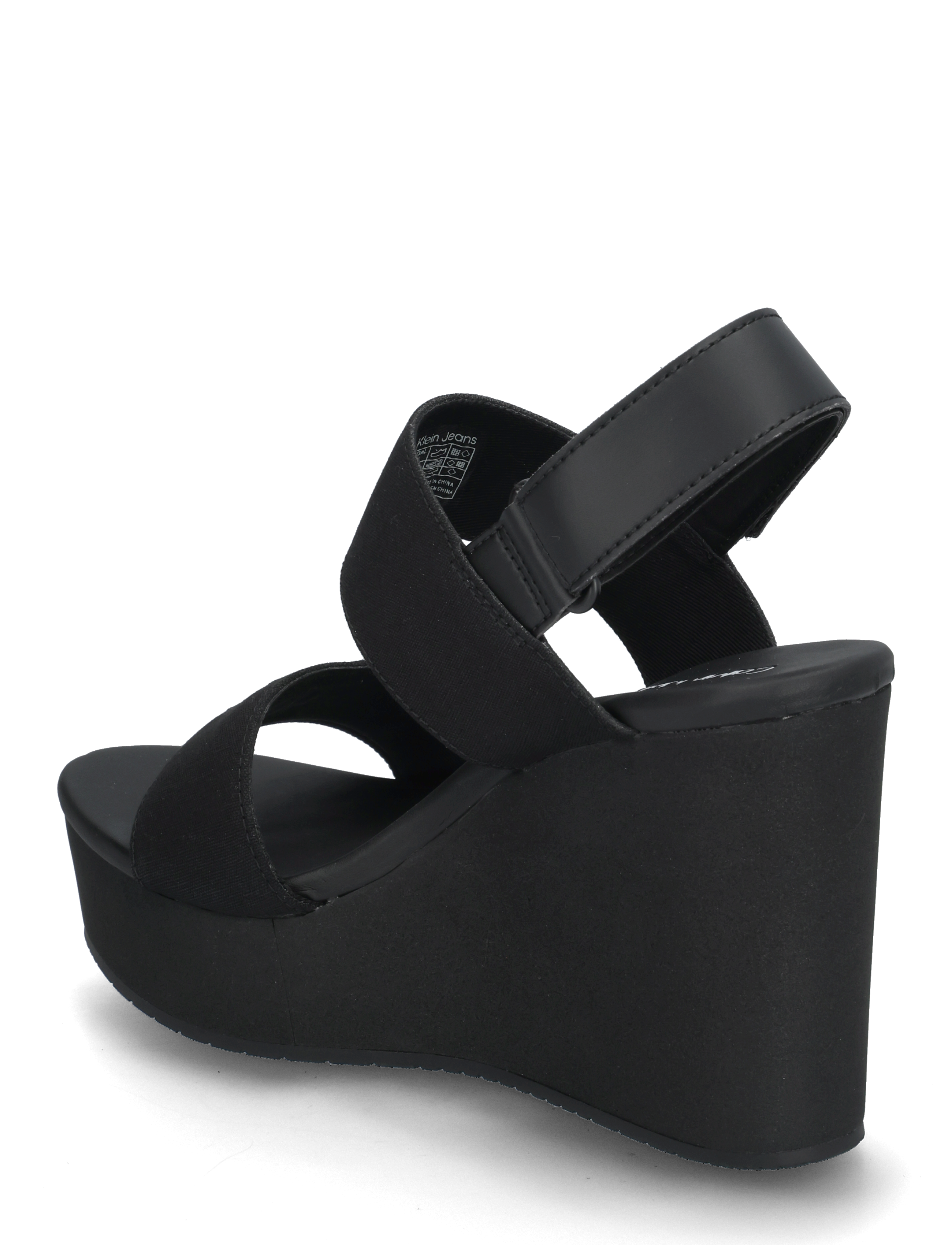 Calvin Klein - WEDGE SANDAL WEBBING IN - konfirmation - triple black - 2