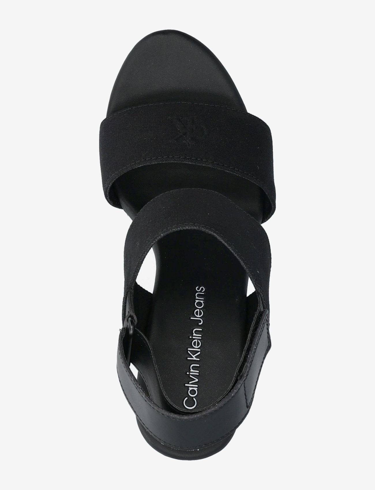 Calvin Klein - WEDGE SANDAL WEBBING IN - konfirmation - triple black - 3