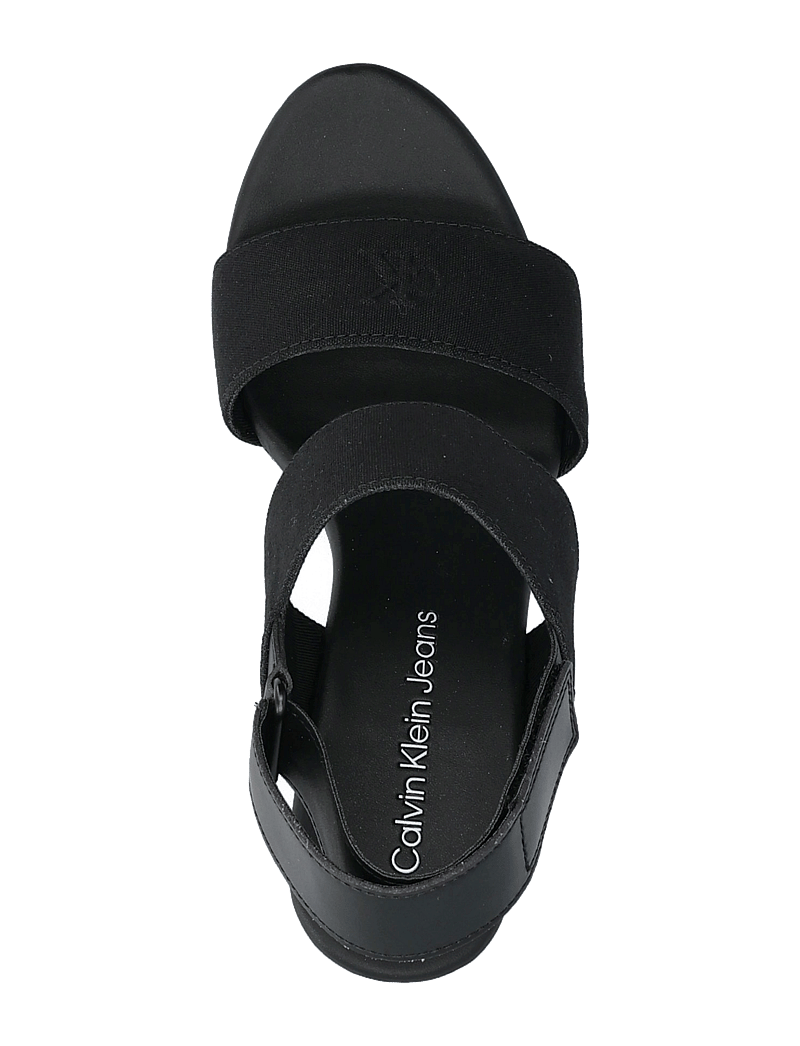 Calvin Klein - WEDGE SANDAL WEBBING IN - konfirmation - triple black - 3