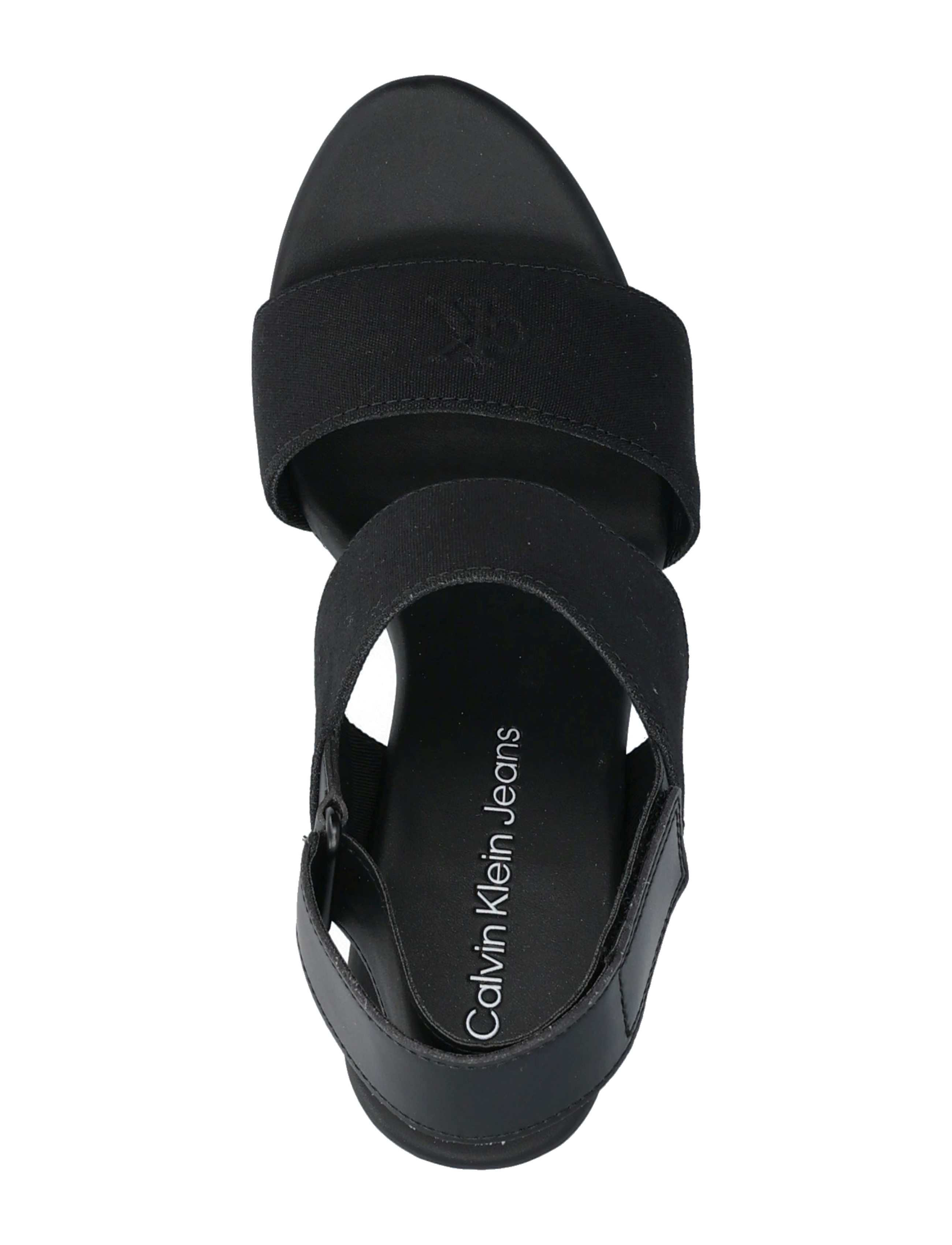 Calvin Klein - WEDGE SANDAL WEBBING IN - konfirmation - triple black - 3