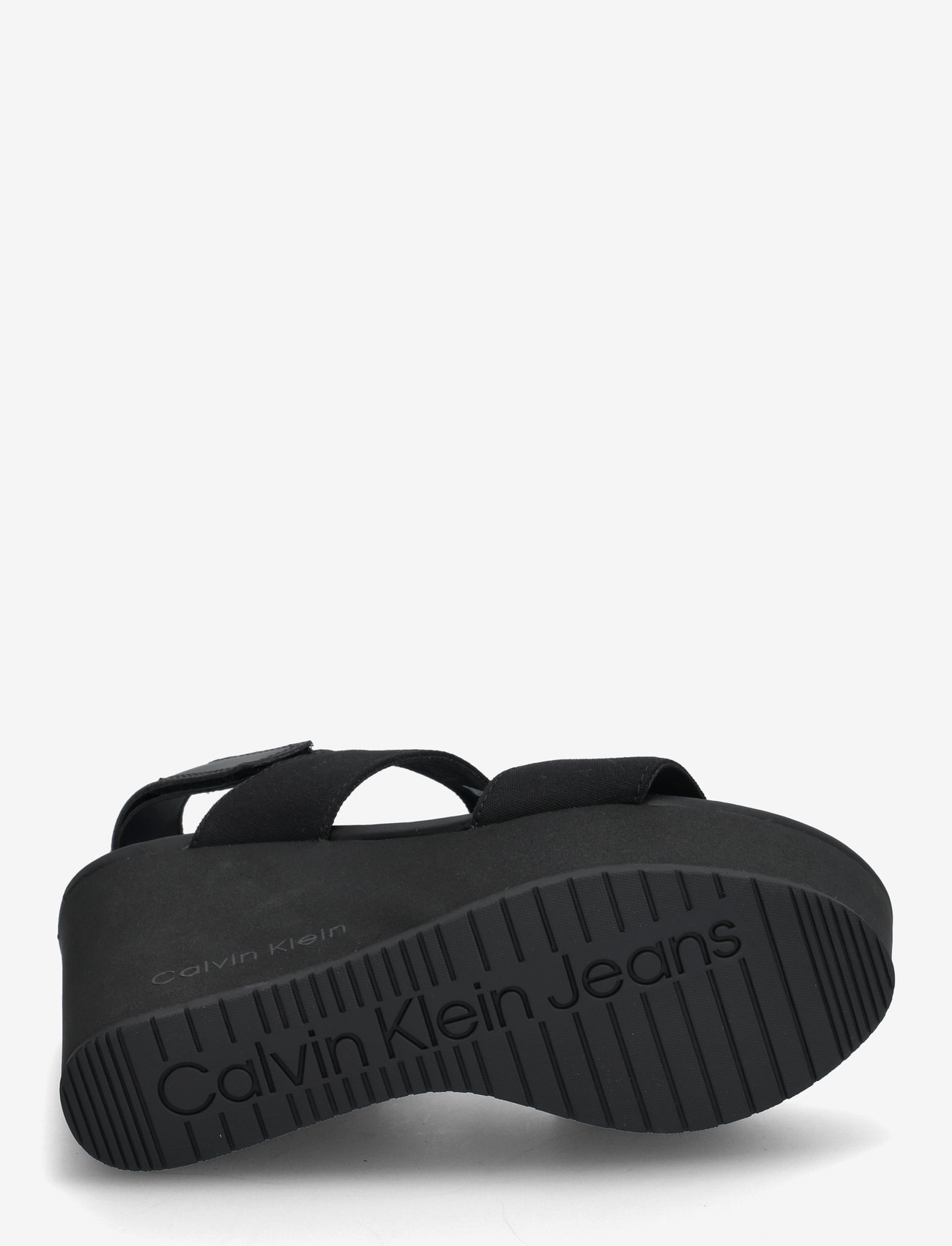 Calvin Klein - WEDGE SANDAL WEBBING IN - konfirmation - triple black - 4