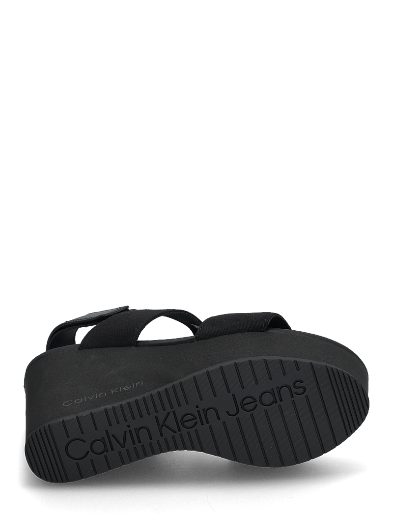 Calvin Klein - WEDGE SANDAL WEBBING IN - konfirmation - triple black - 4