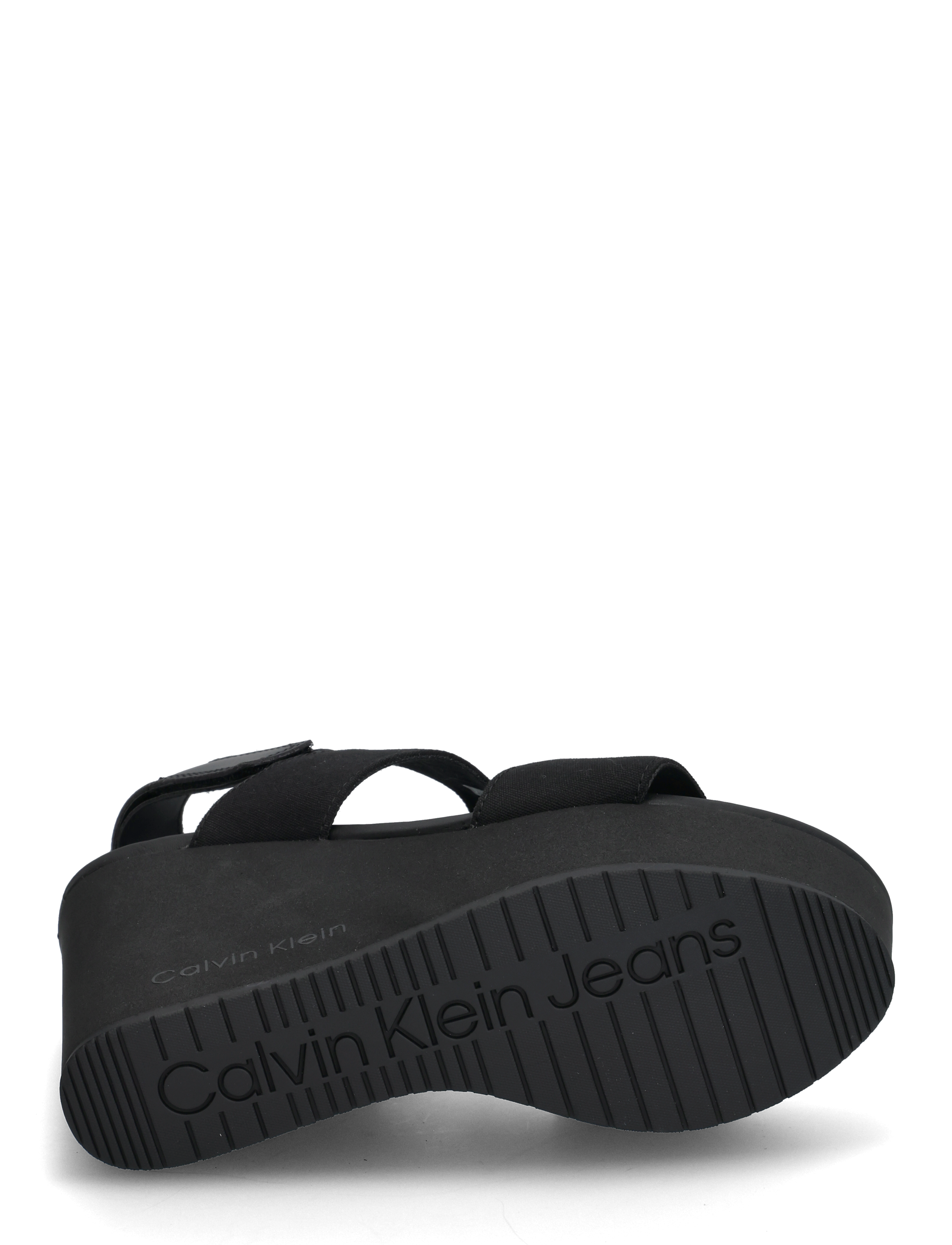 Calvin Klein - WEDGE SANDAL WEBBING IN - konfirmation - triple black - 4