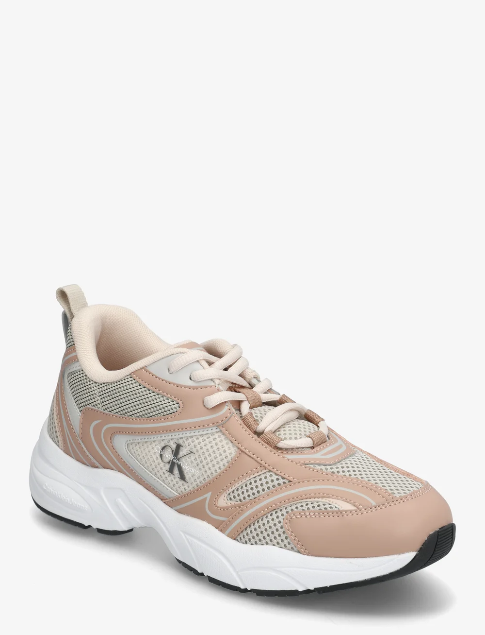 Calvin Klein - RETRO TENNIS MESH ML - lave sneakers - eggshell/tuscany - 0