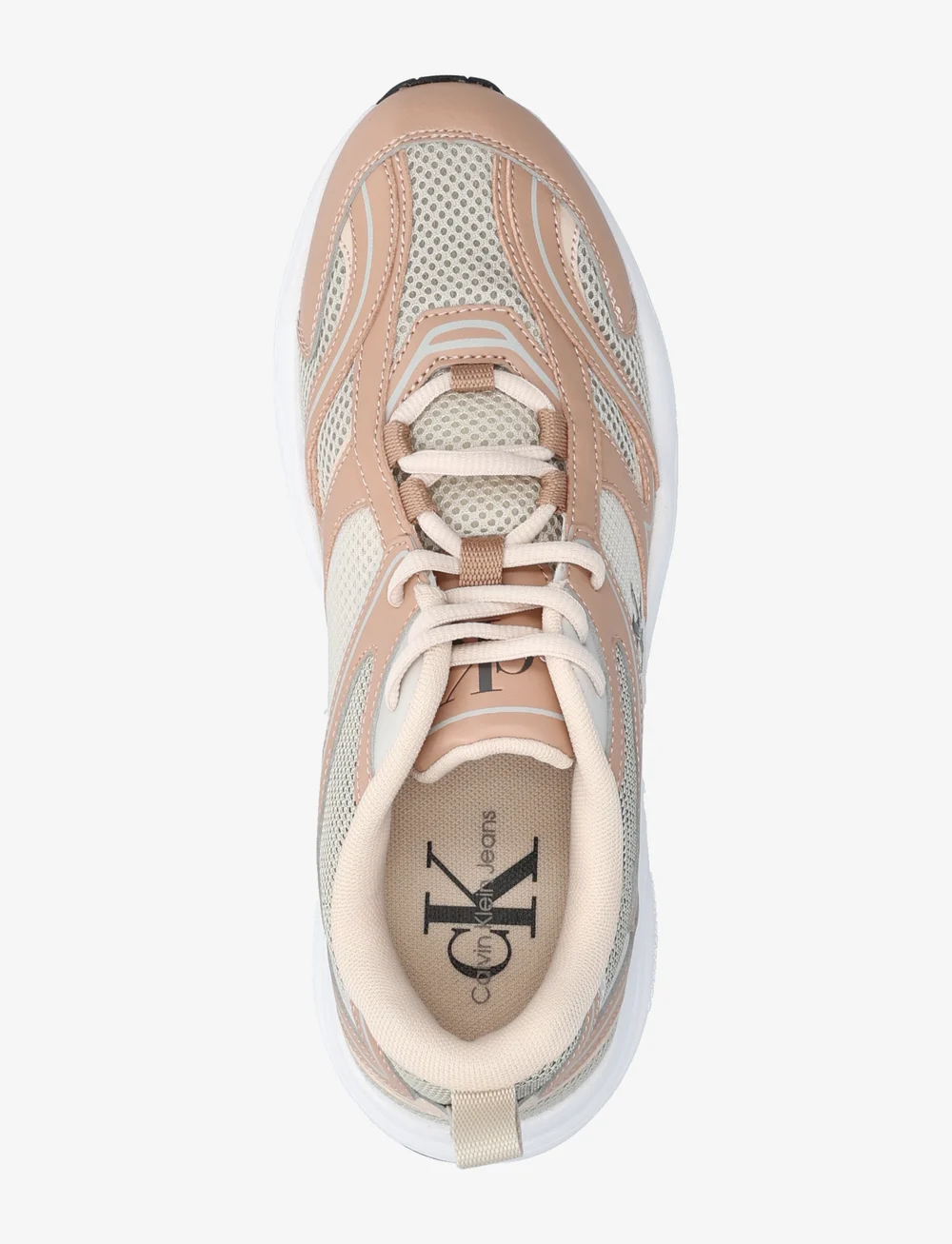 Calvin Klein - RETRO TENNIS MESH ML - lave sneakers - eggshell/tuscany - 3