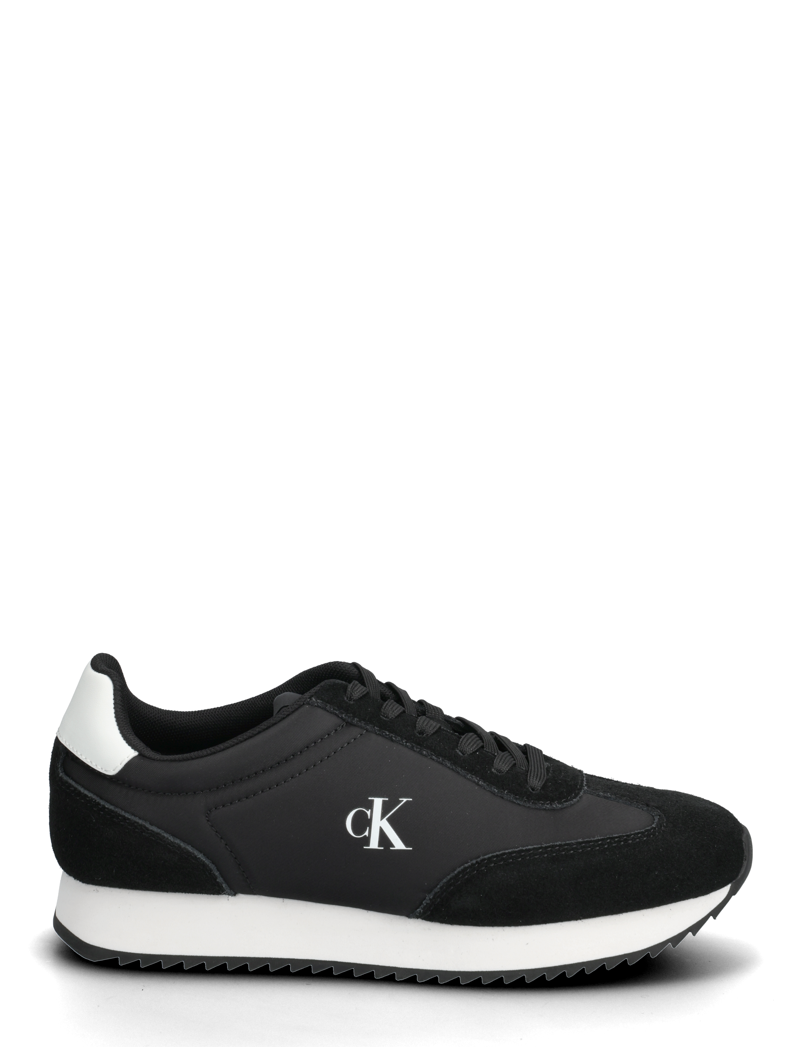 Calvin Klein - RUNNER LACEUP MG NYLON MIX - madala säärega tossud - black bright white - 1