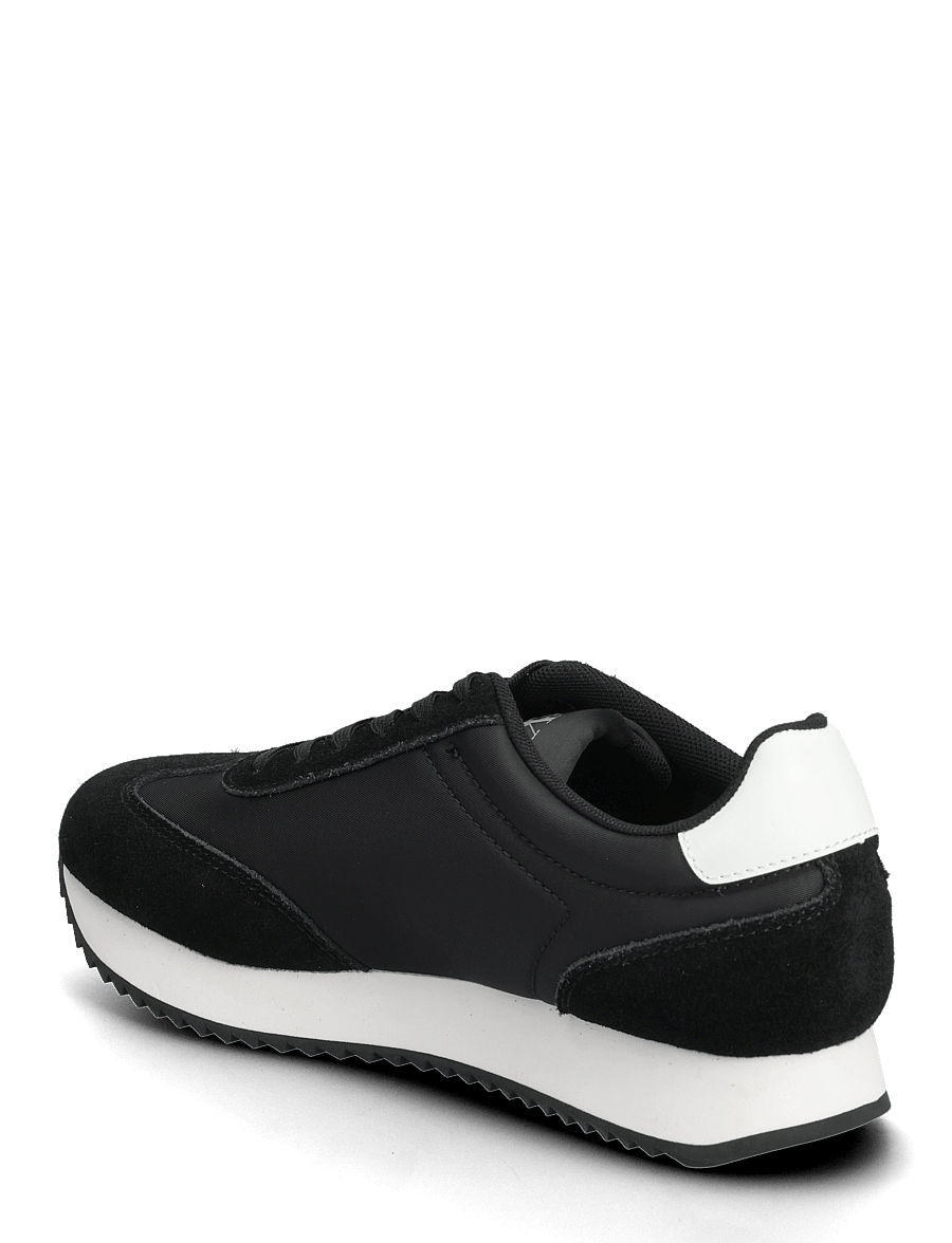 Calvin Klein - RUNNER LACEUP MG NYLON MIX - madala säärega tossud - black bright white - 2