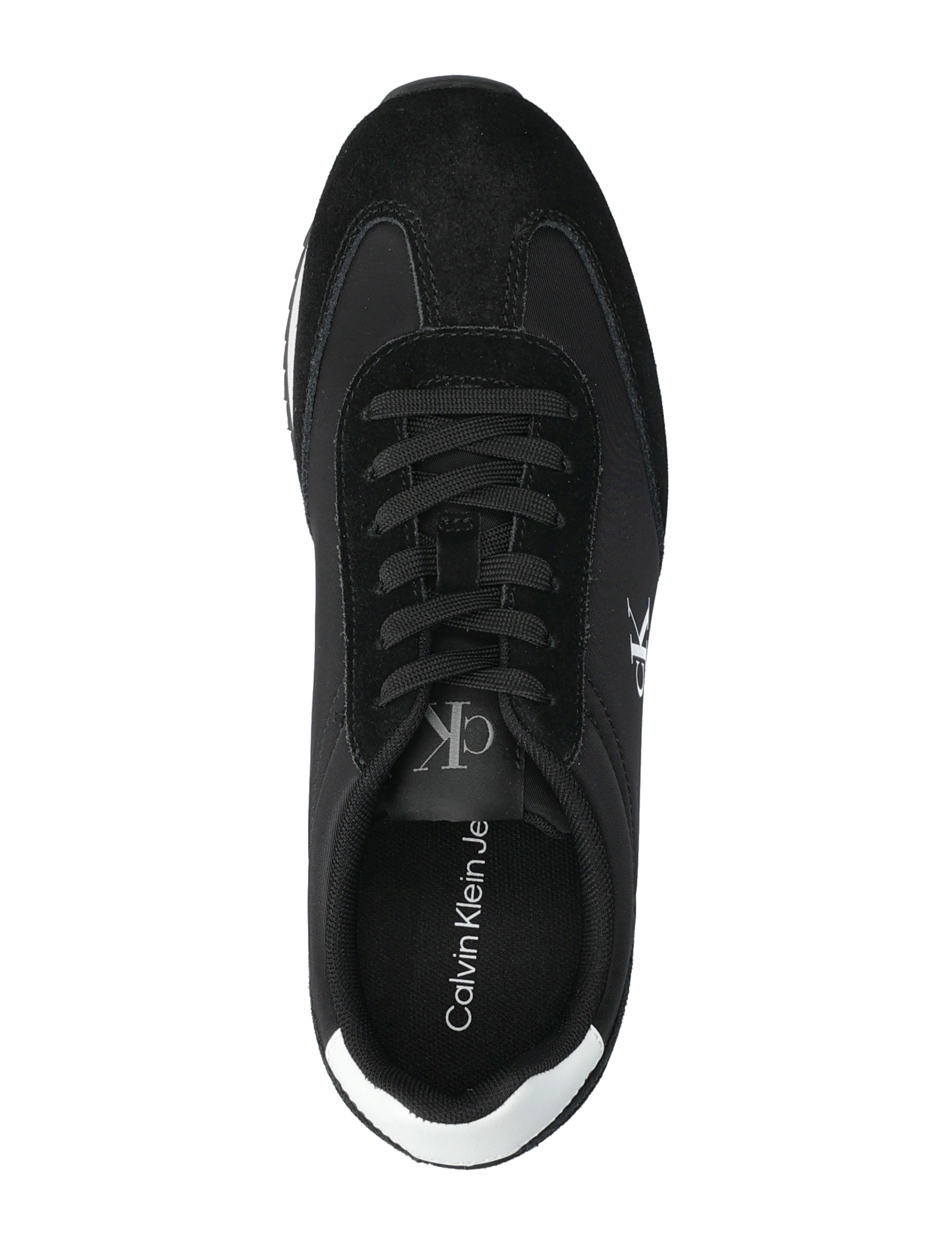 Calvin Klein - RUNNER LACEUP MG NYLON MIX - madala säärega tossud - black bright white - 3