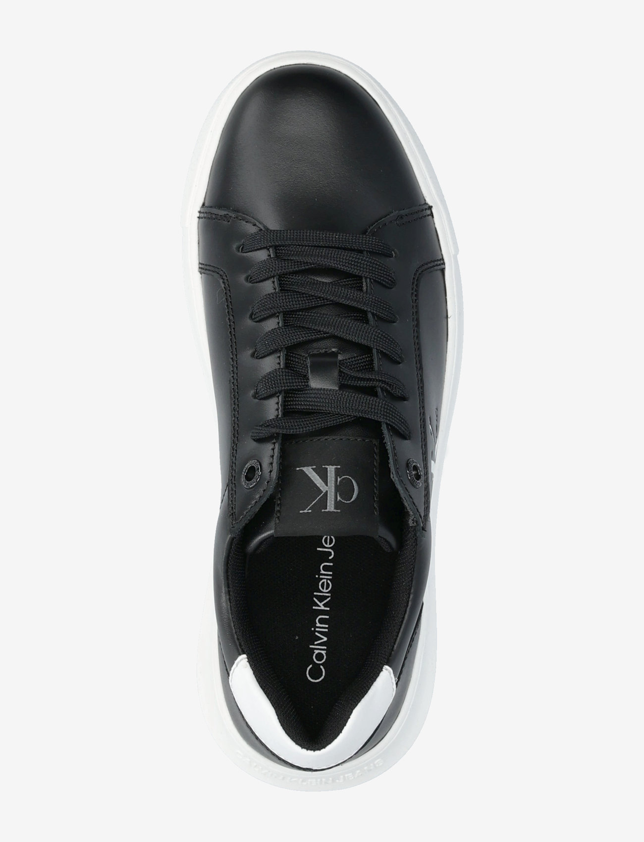 Calvin Klein - CHUNKY CUPSOLE MONO LTH WN - confirmation - black/bright white - 3