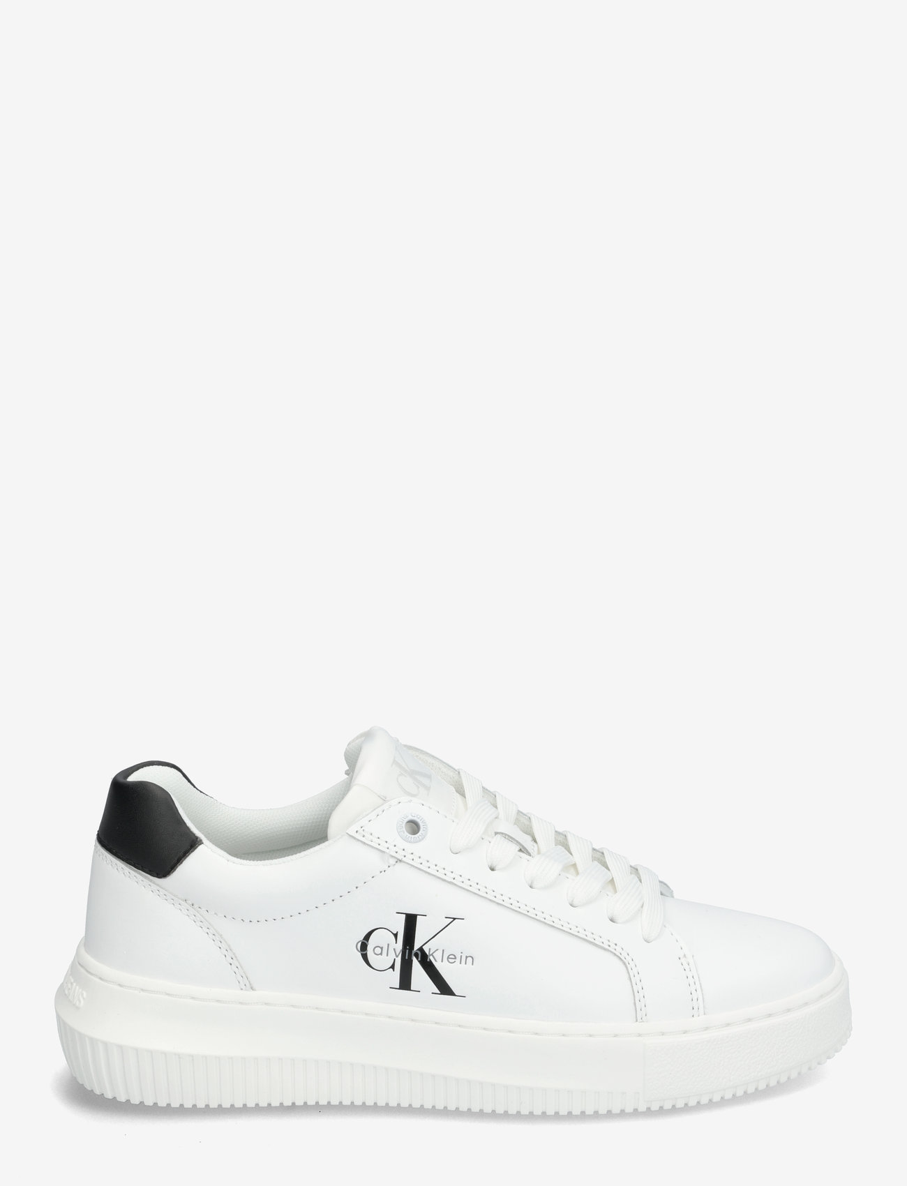 Calvin Klein - CHUNKY CUPSOLE MONO LTH WN - niedrige sneakers - bright white black - 1