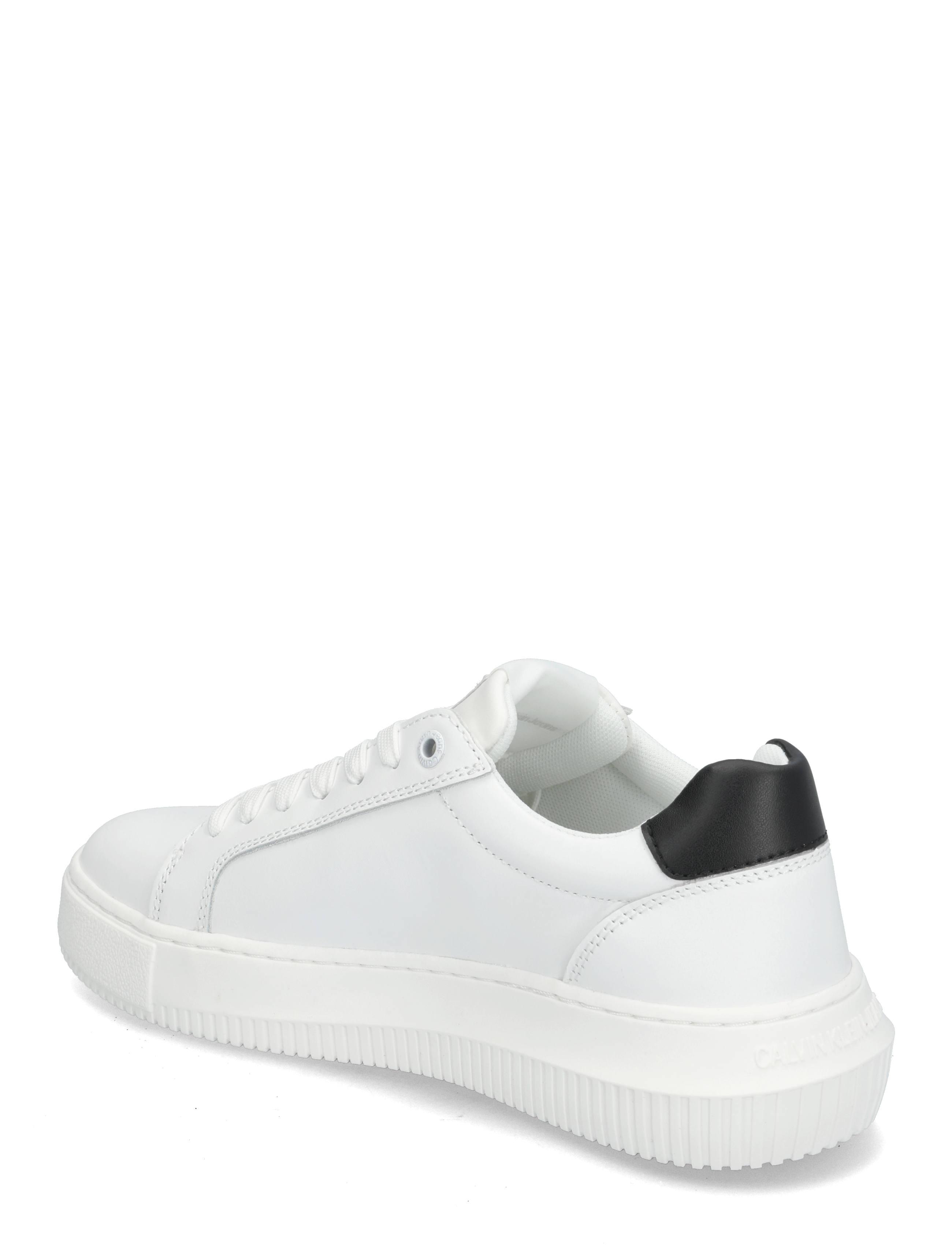 Calvin Klein - CHUNKY CUPSOLE MONO LTH WN - lave sneakers - bright white black - 2