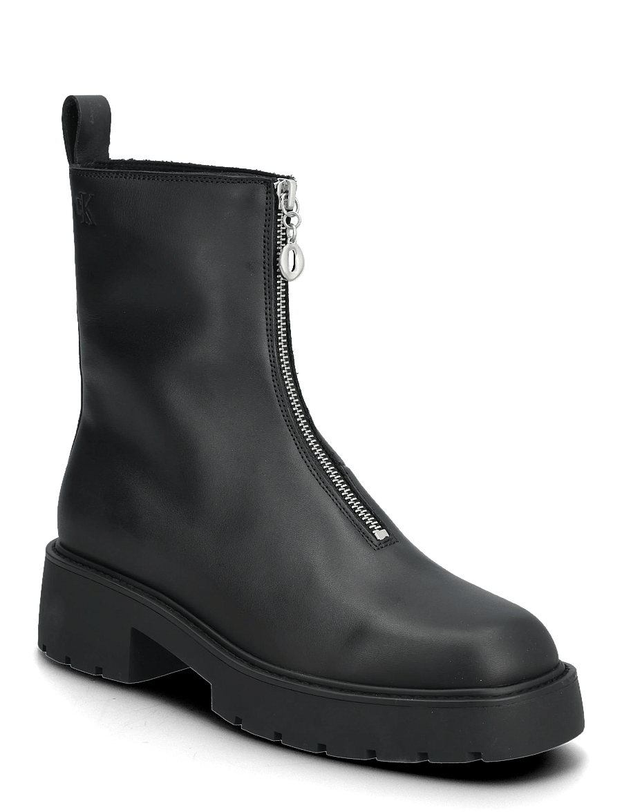 Calvin Klein - CHUNKY FRONT ZIP BOOT - flache stiefeletten - ck black - 0