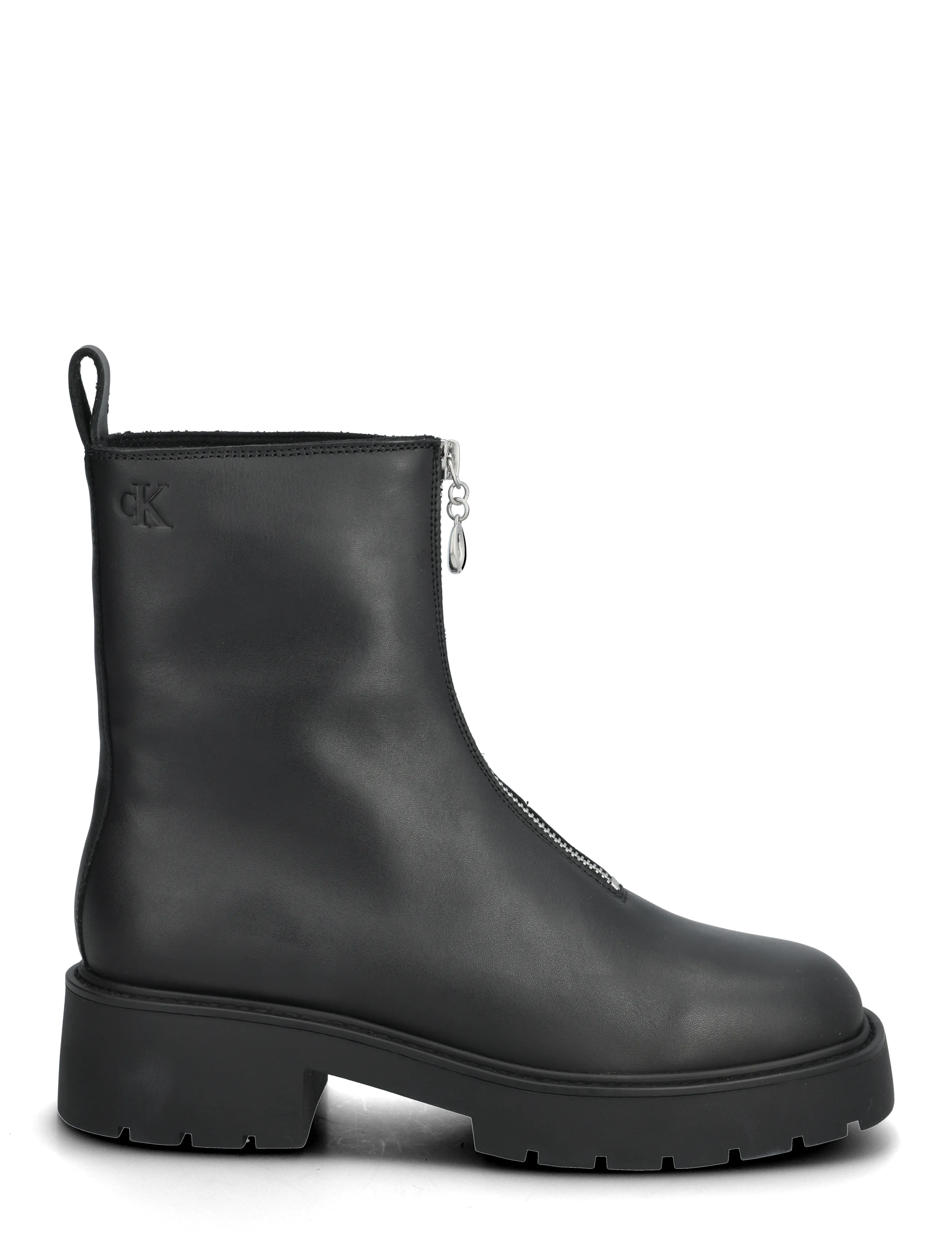 Calvin Klein - CHUNKY FRONT ZIP BOOT - flat ankle boots - ck black - 1