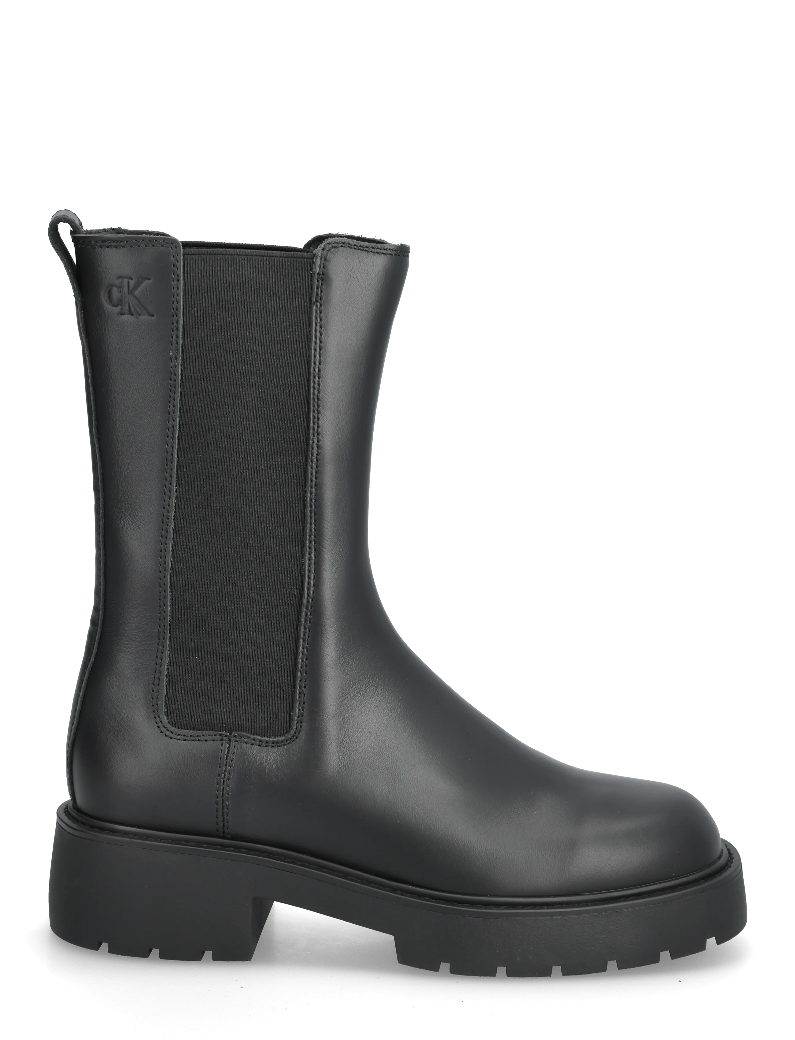 Calvin Klein - CHUNKY MID CHELSEA BOOT LTH - flache stiefeletten - ck black - 1