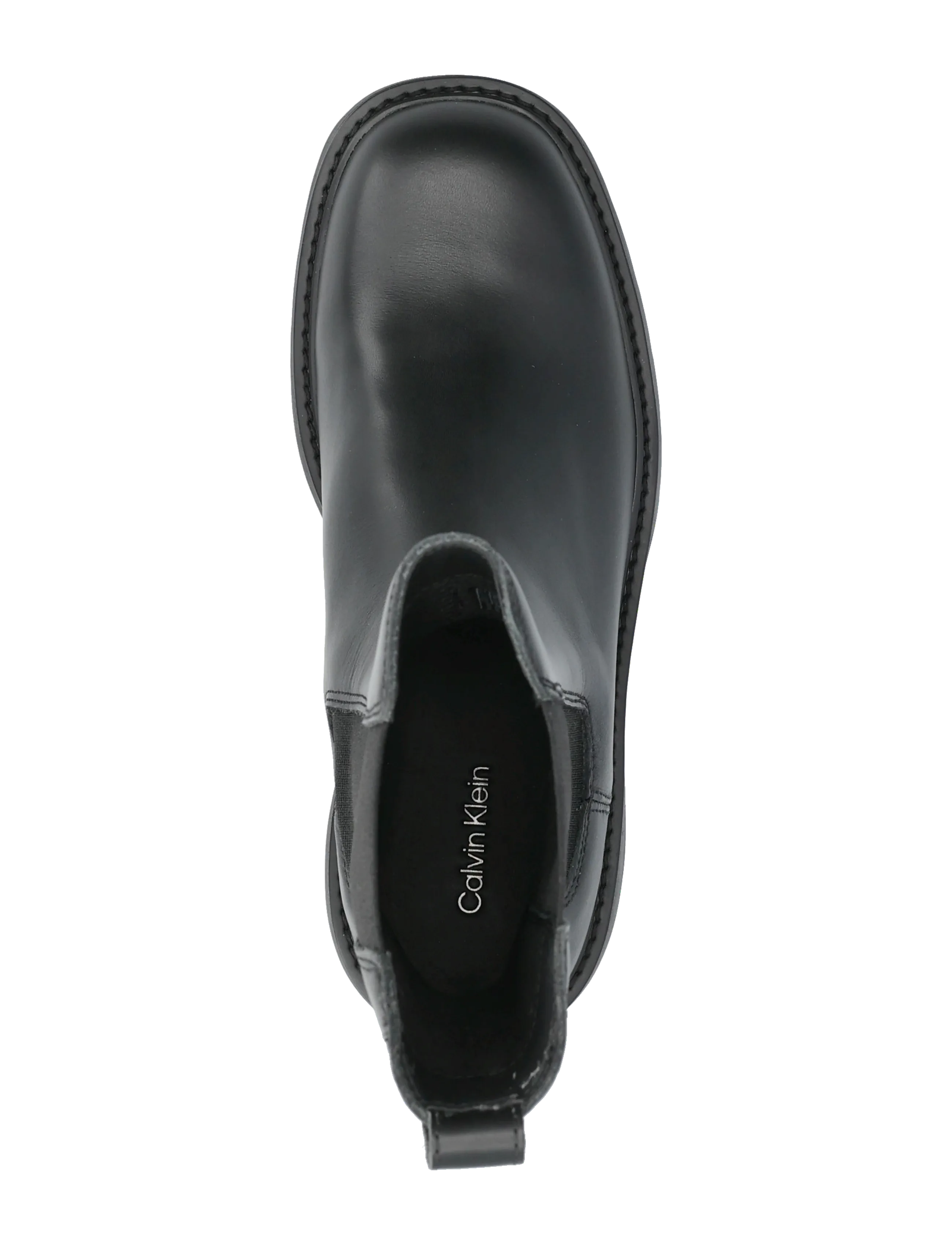 Calvin Klein - CHUNKY MID CHELSEA BOOT LTH - flat ankle boots - ck black - 3