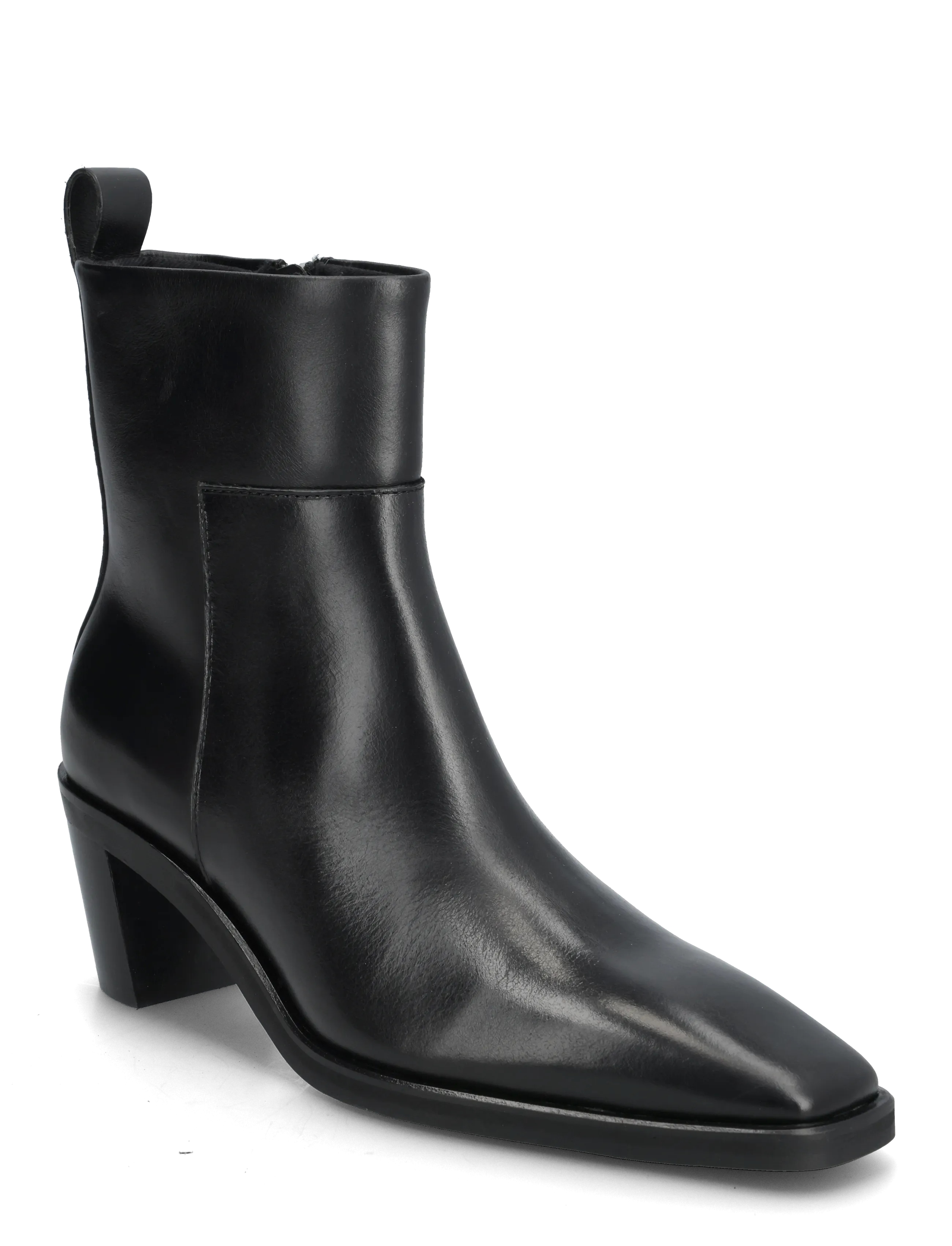 Calvin Klein Cowboy Boot Zip Lth, 36, Ankle Boots, Schwarz - Boots With Heel, Frauen