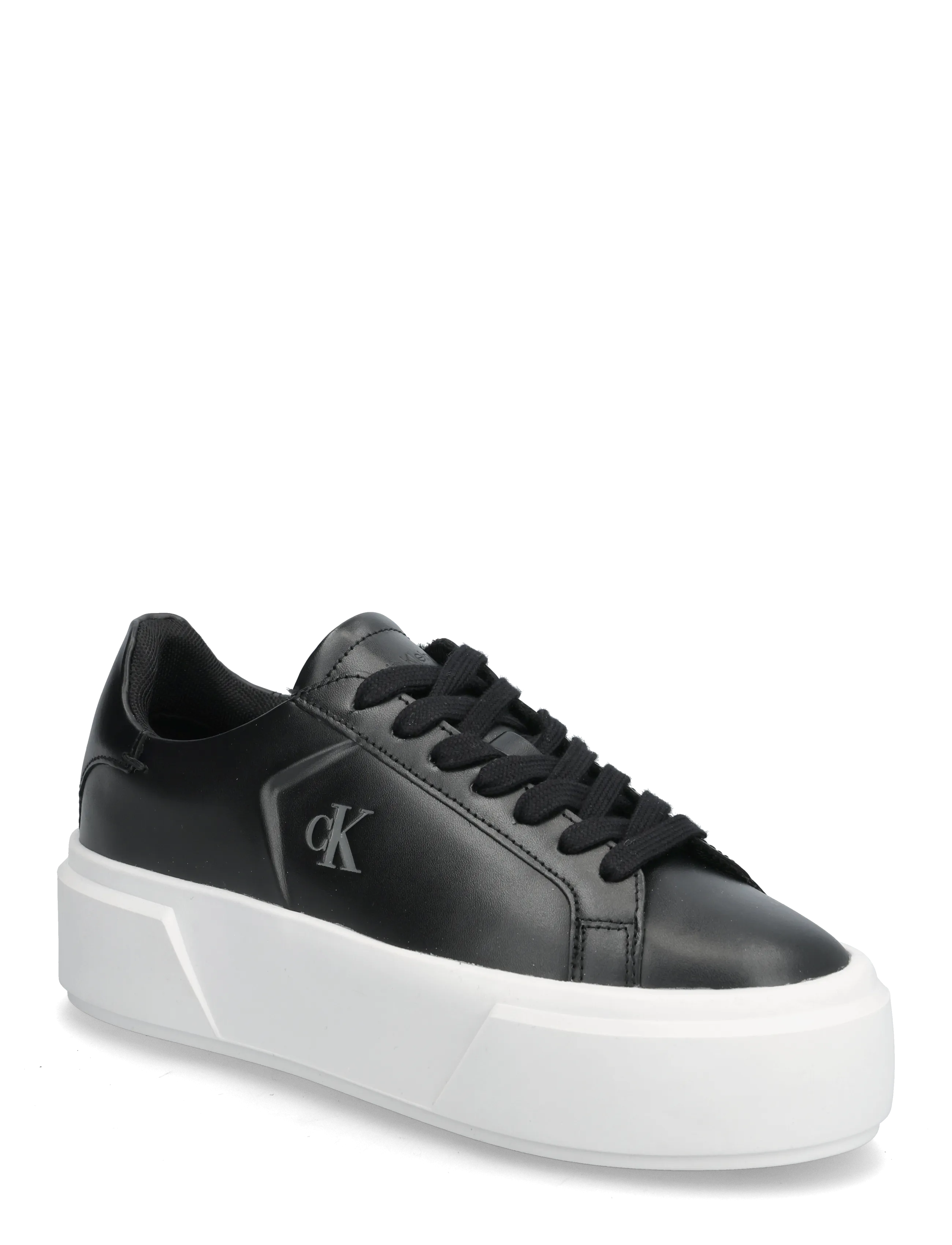 Calvin Klein FLATFORM LACE UP LTH MG - Sko - CK BLACK / black