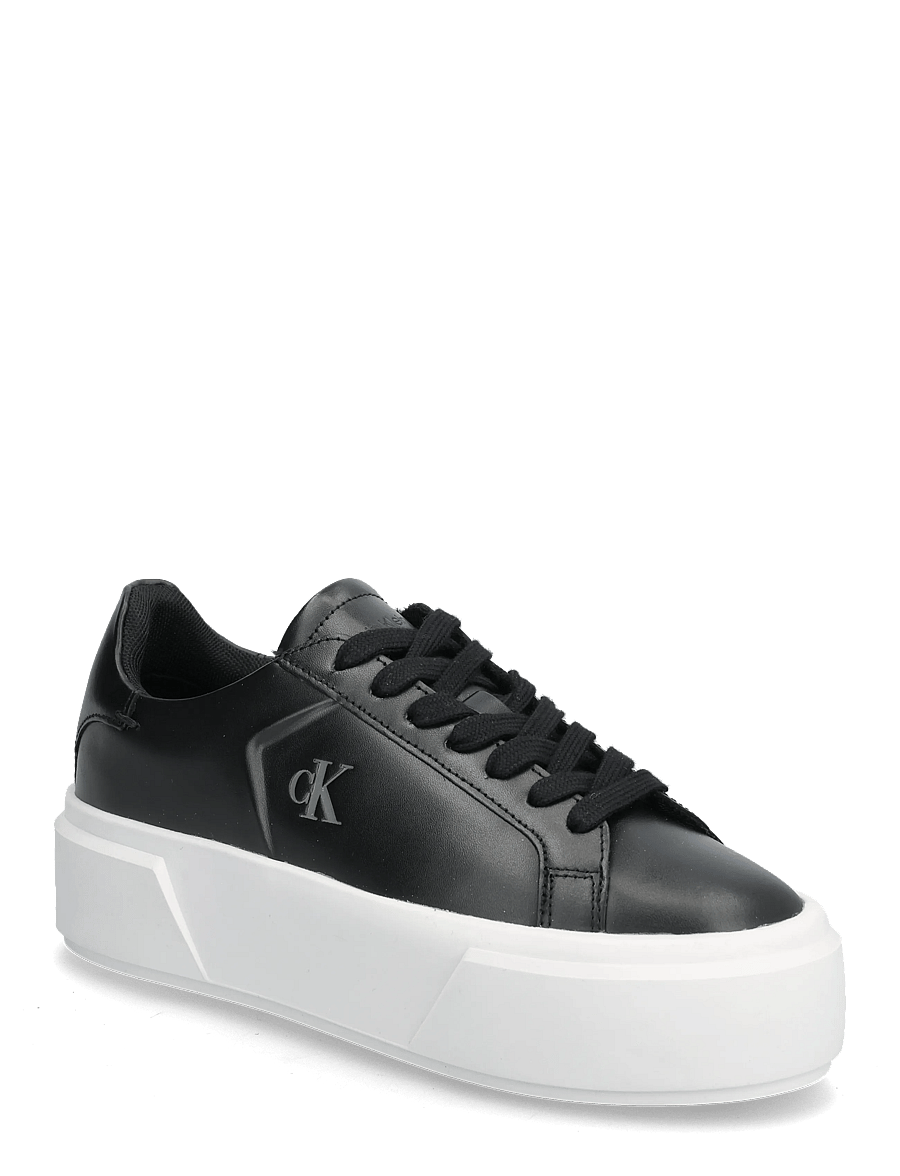 Calvin Klein - FLATFORM LACE UP LTH MG - platform sneakers - ck black - 0
