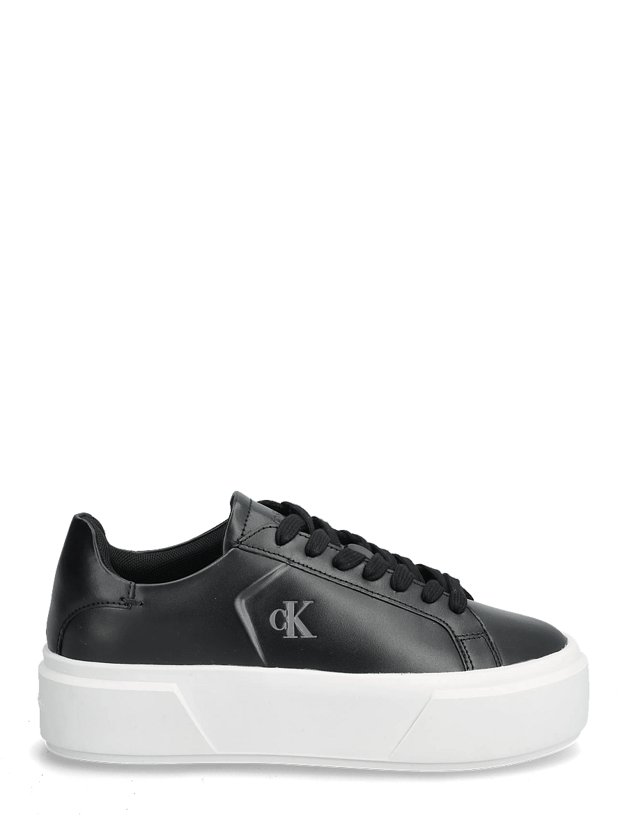 Calvin Klein - FLATFORM LACE UP LTH MG - platform sneakers - ck black - 1
