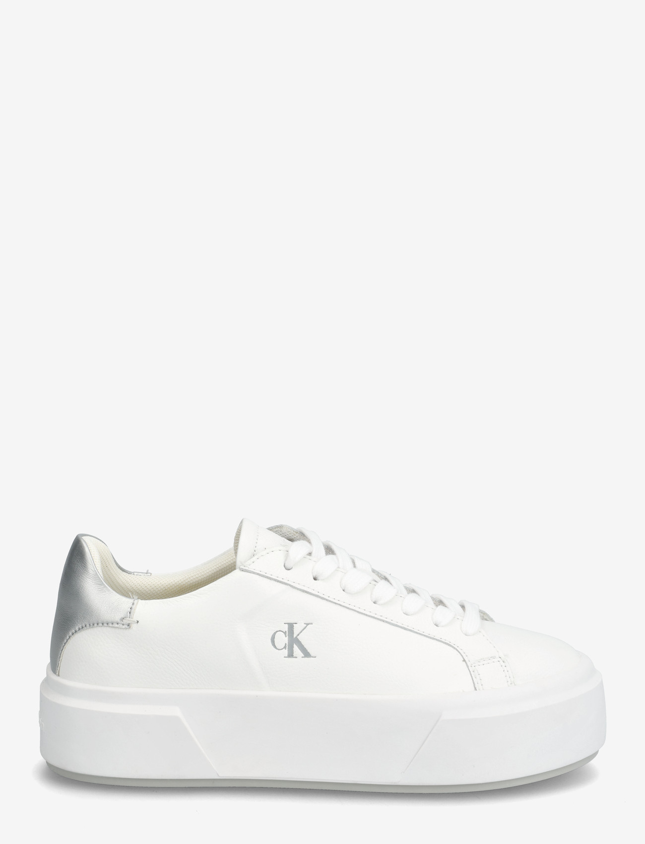 Calvin Klein - FLATFORM LACE UP LTH MET - konfirmatsioon - bright white silver - 1