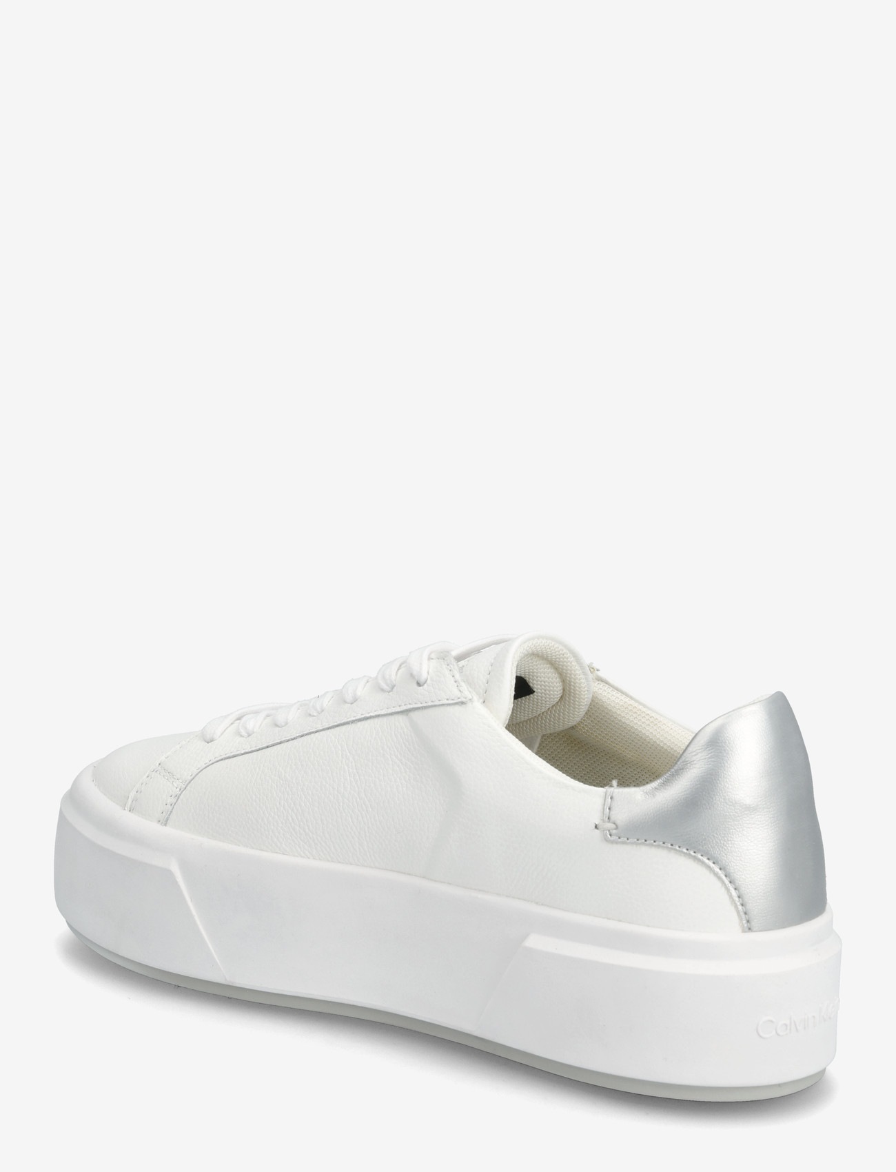 Calvin Klein - FLATFORM LACE UP LTH MET - konfirmatsioon - bright white silver - 2