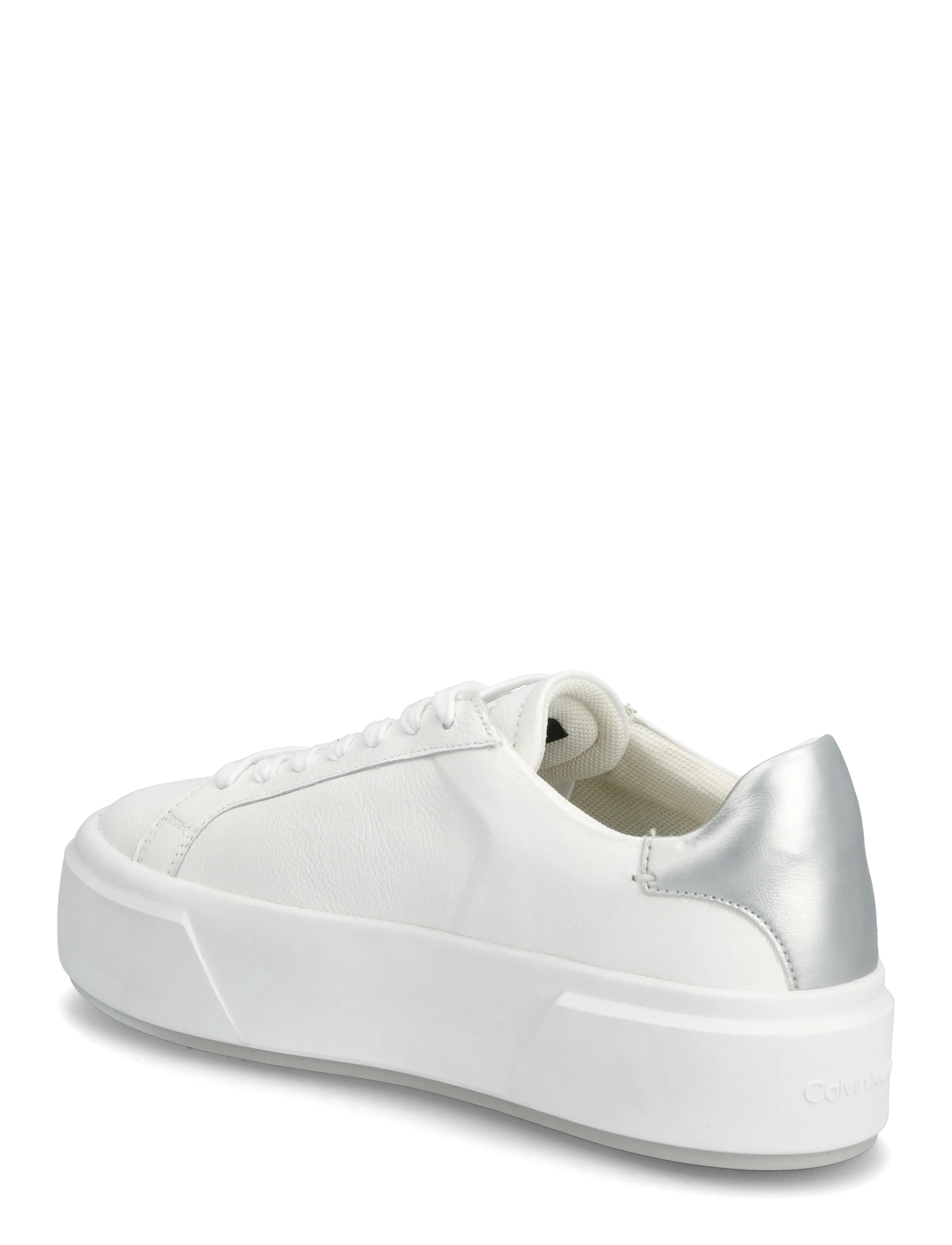 Calvin Klein - FLATFORM LACE UP LTH MET - confirmation - bright white silver - 2