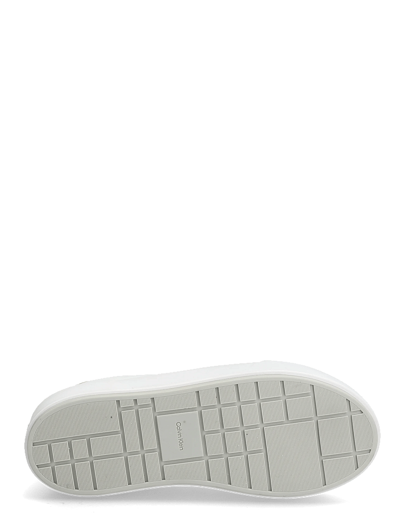 Calvin Klein - FLATFORM LACE UP LTH MET - konfirmation - bright white silver - 4