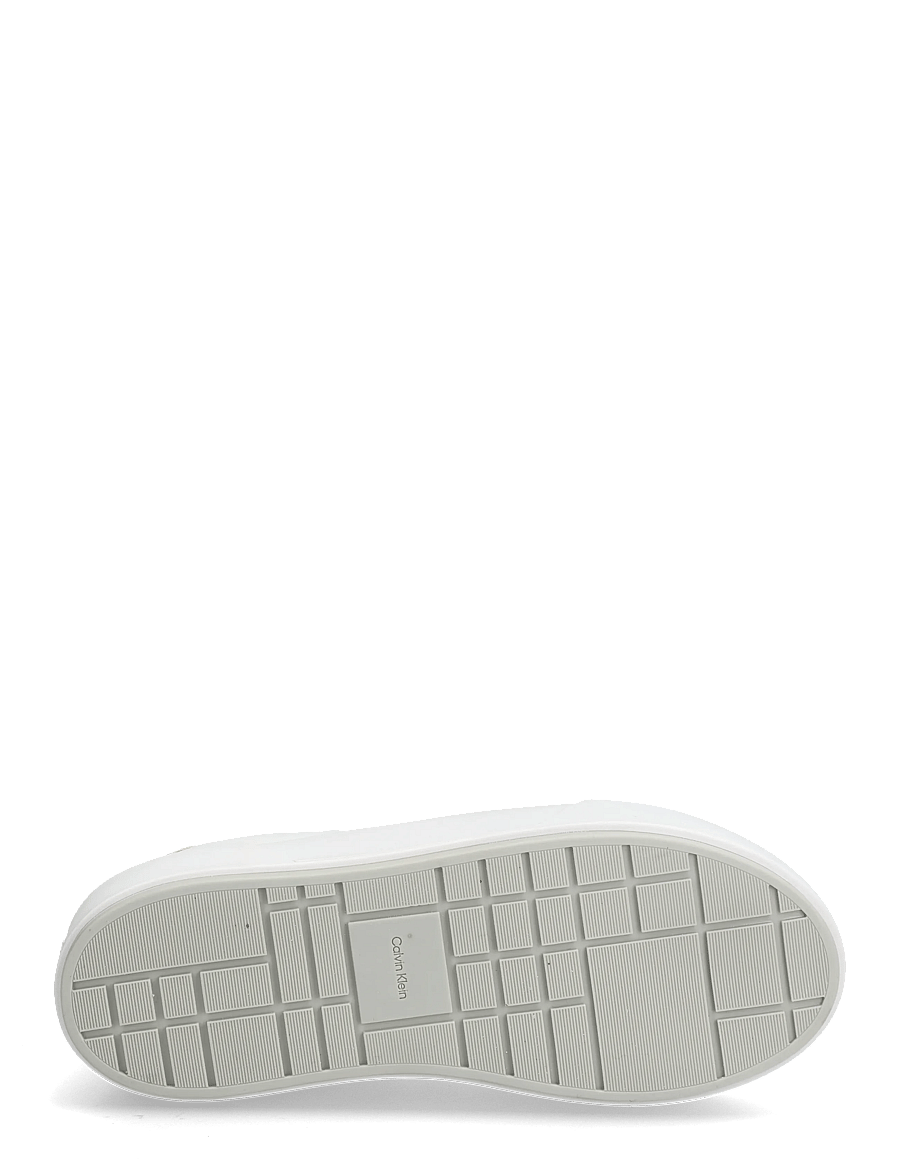Calvin Klein - FLATFORM LACE UP LTH MET - konfirmation - bright white silver - 4