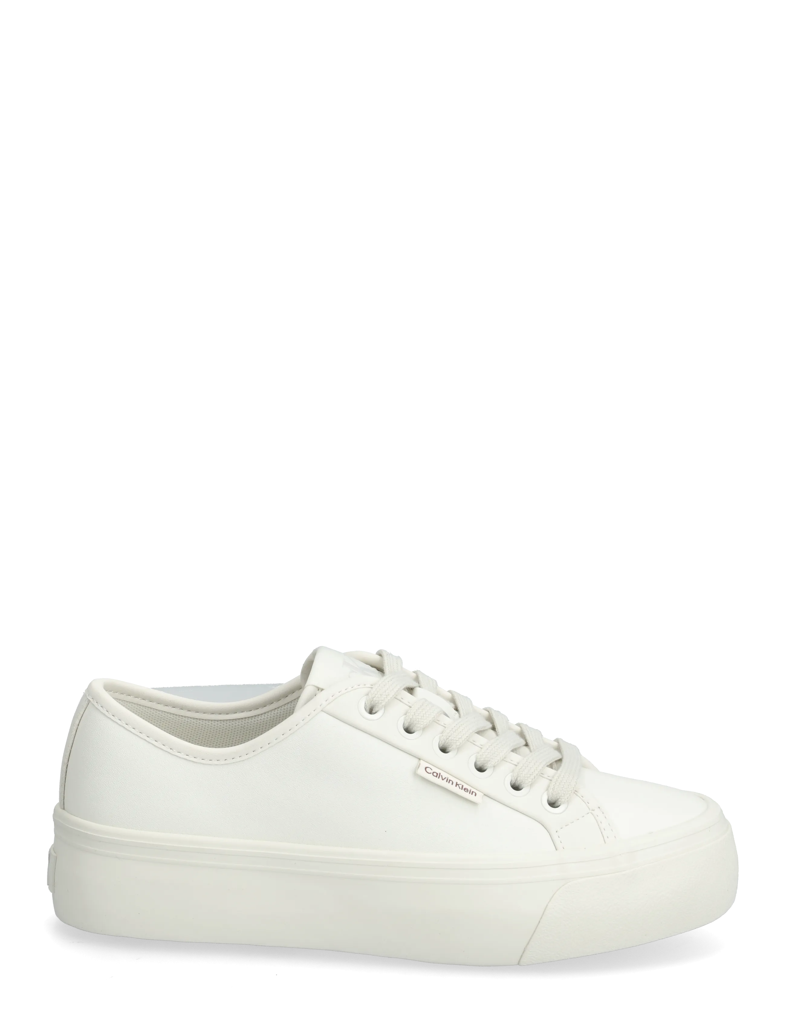 Calvin Klein - VULC FLATF LACE UP LTH - lily white - 1