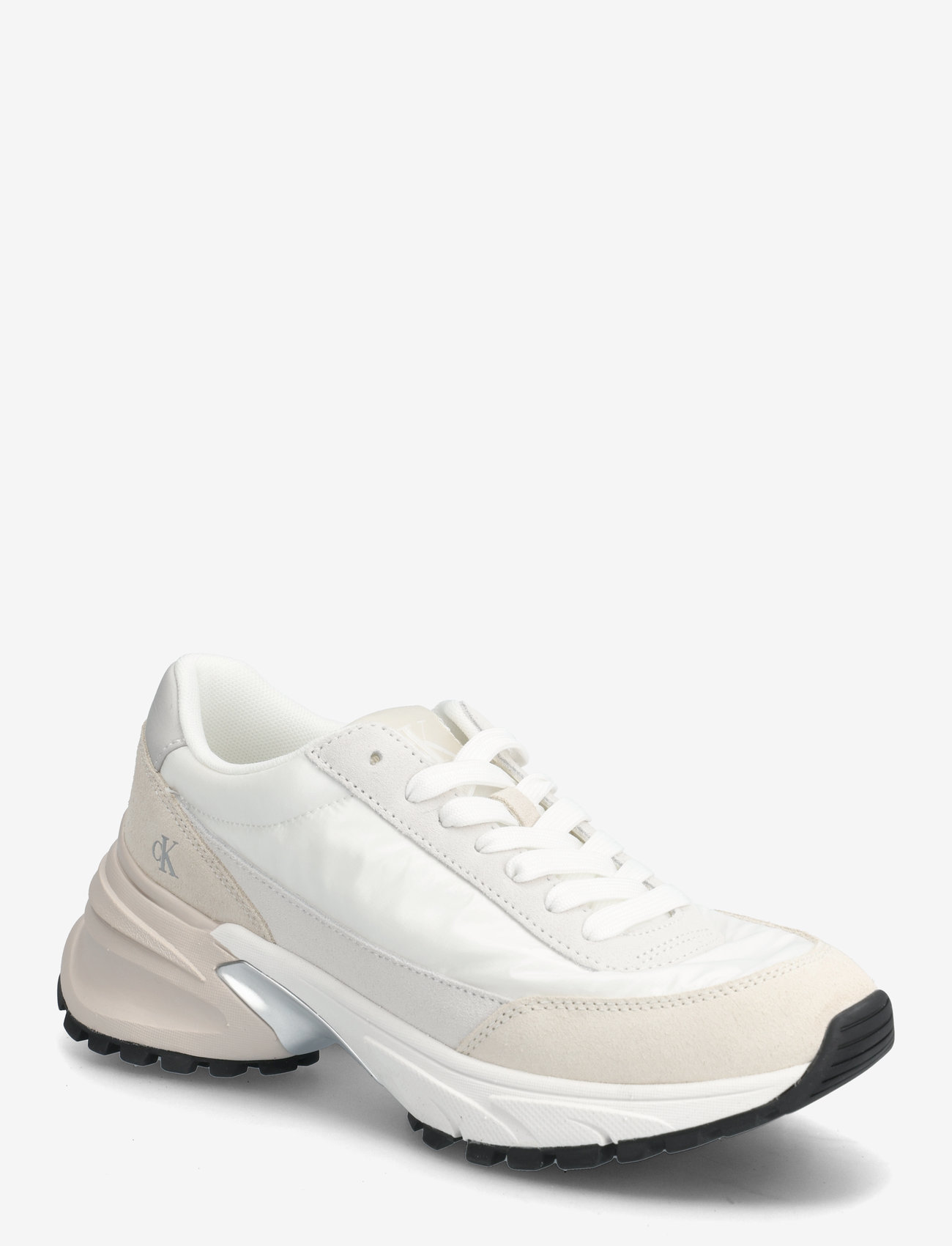 Calvin Klein - HIKE RUNNER MG NYLON PERL - chunky sneakers - bright white/silver creamy - 0