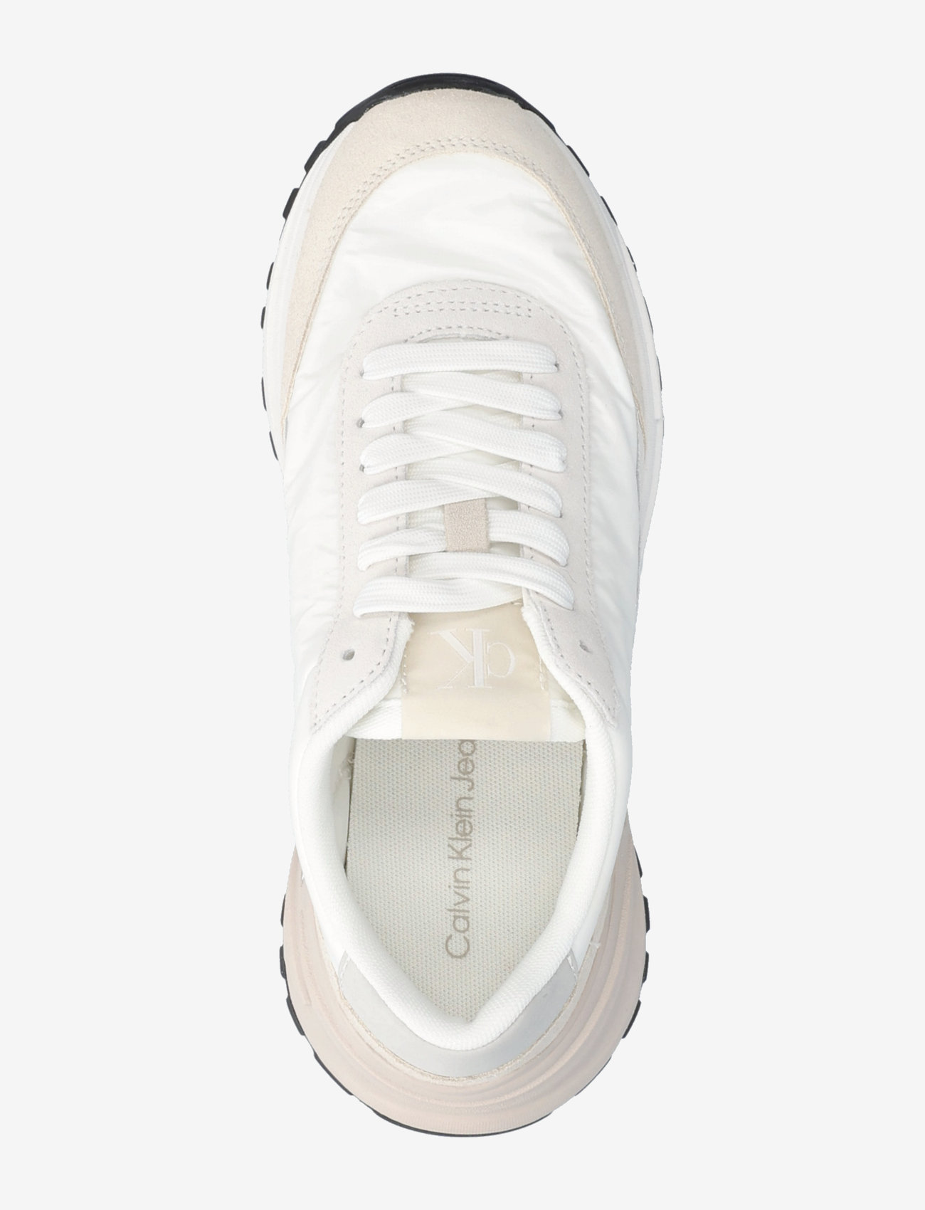Calvin Klein - HIKE RUNNER MG NYLON PERL - chunky sneakers - bright white/silver creamy - 3