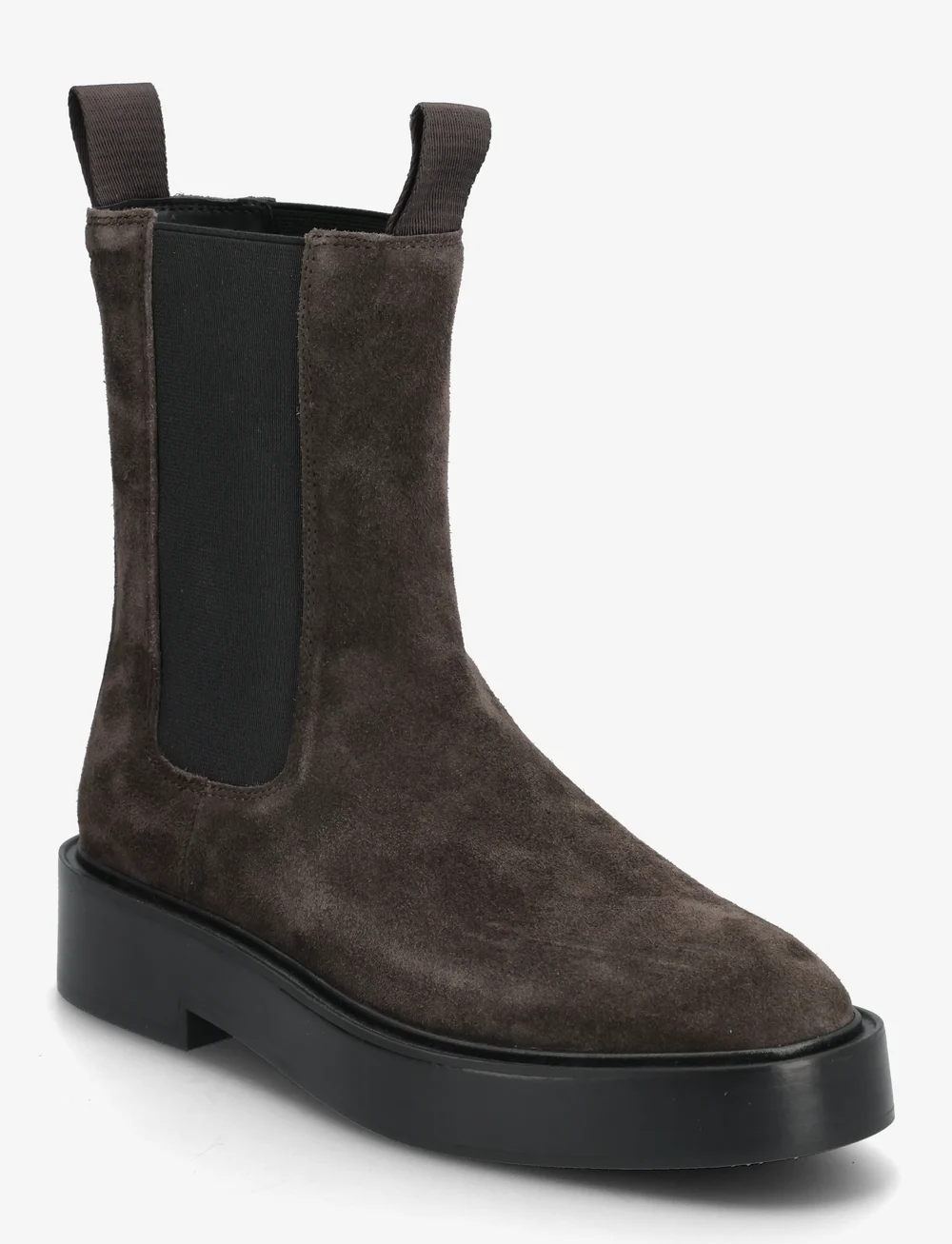 Calvin Klein - CONVAVE WELT CHESEA SUEDE - tasapohjaiset nilkkurit - mole - 0