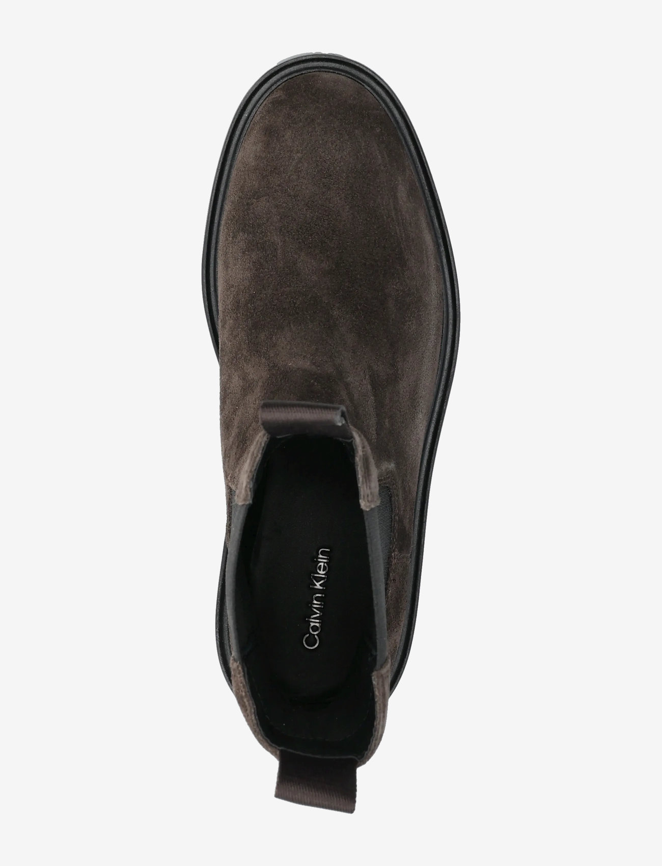 Calvin Klein - CONVAVE WELT CHESEA SUEDE - tasapohjaiset nilkkurit - mole - 3