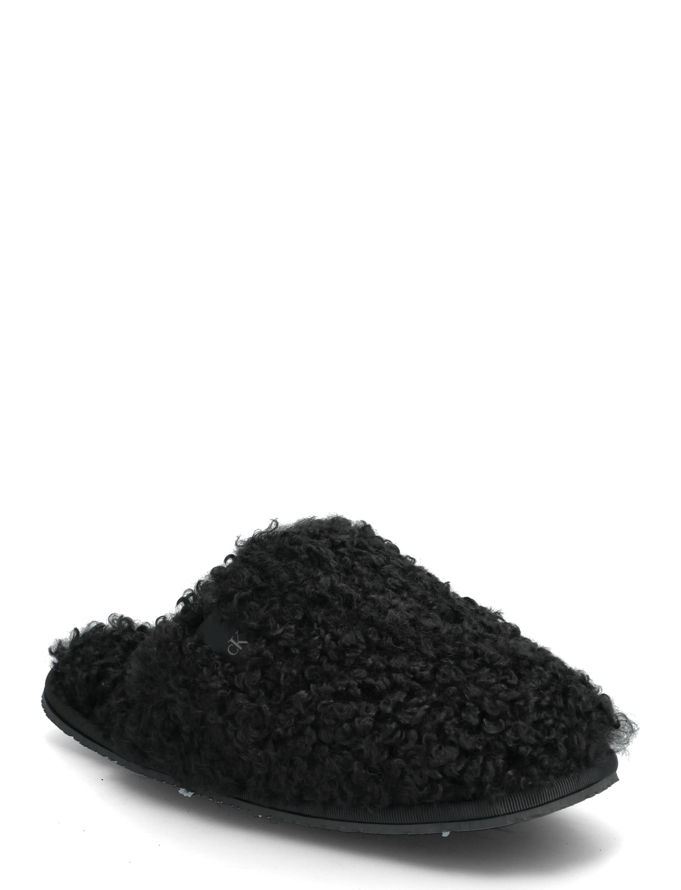 Calvin Klein Close Slipper Fur, 38, Black, Sko > Tøfler, Dame
