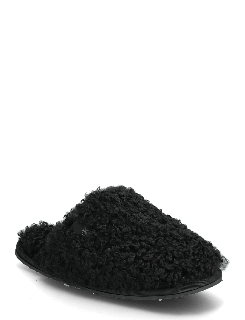 Calvin Klein - CLOSE SLIPPER FUR - vardagsstil - black - 0