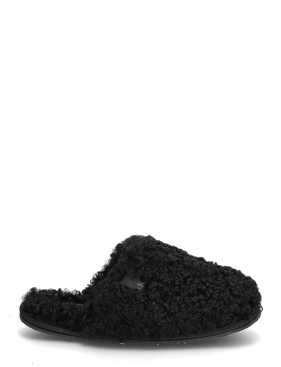 Calvin Klein - CLOSE SLIPPER FUR - alltags-style - black - 1
