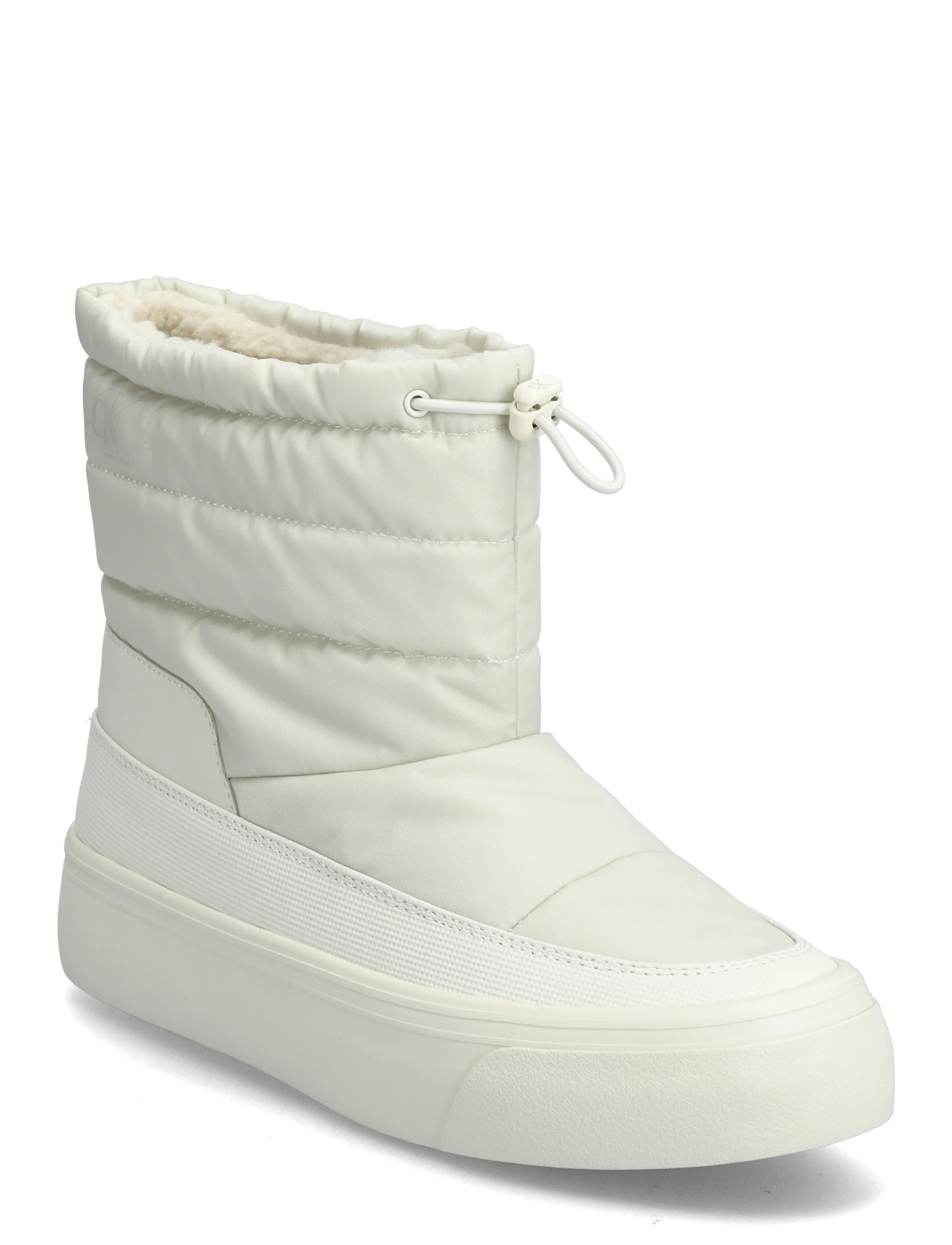 CALVIN KLEIN Vulc Flatf Schneestiefel Nylon Mix Mg Weiß - 40 - Damen