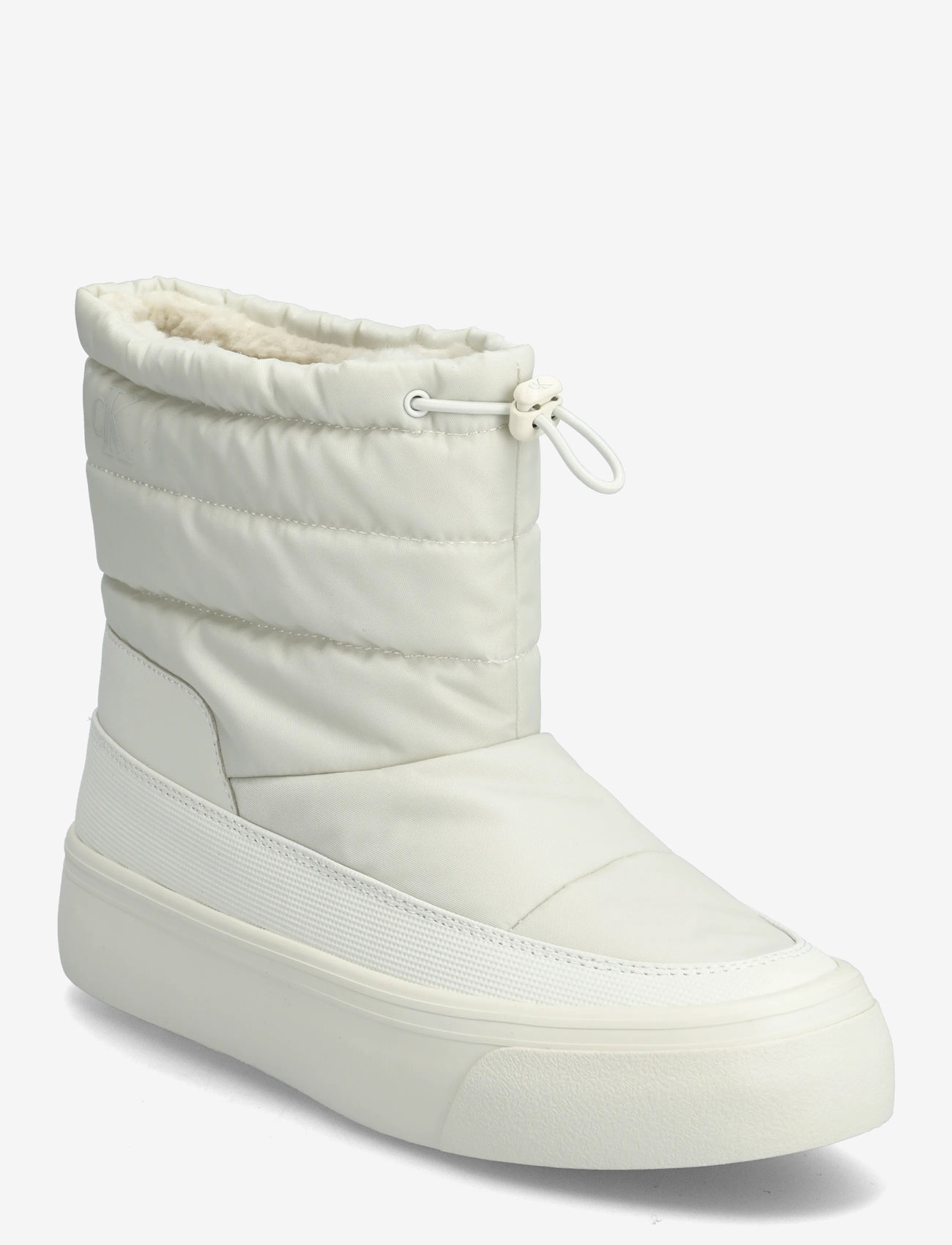 Calvin Klein - VULC FLATF SNOWBOOT NYLON MIX MG - varmforede sko - lily white - 0