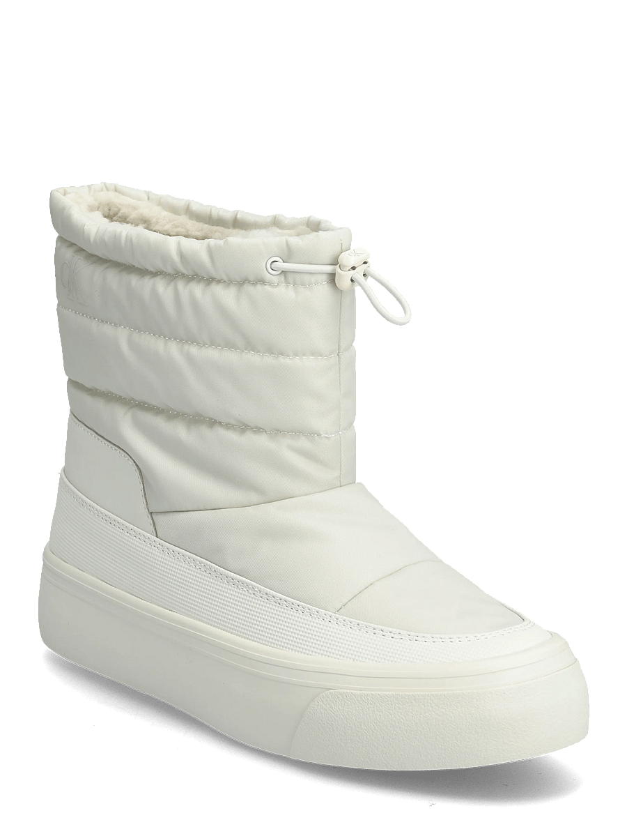 Calvin Klein - VULC FLATF SNOWBOOT NYLON MIX MG - winterschuhe - lily white - 0