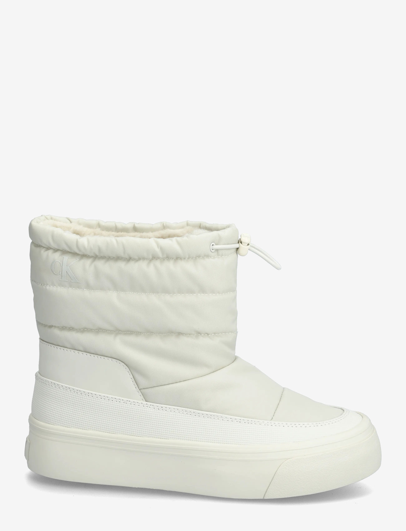 Calvin Klein - VULC FLATF SNOWBOOT NYLON MIX MG - varmforede sko - lily white - 1