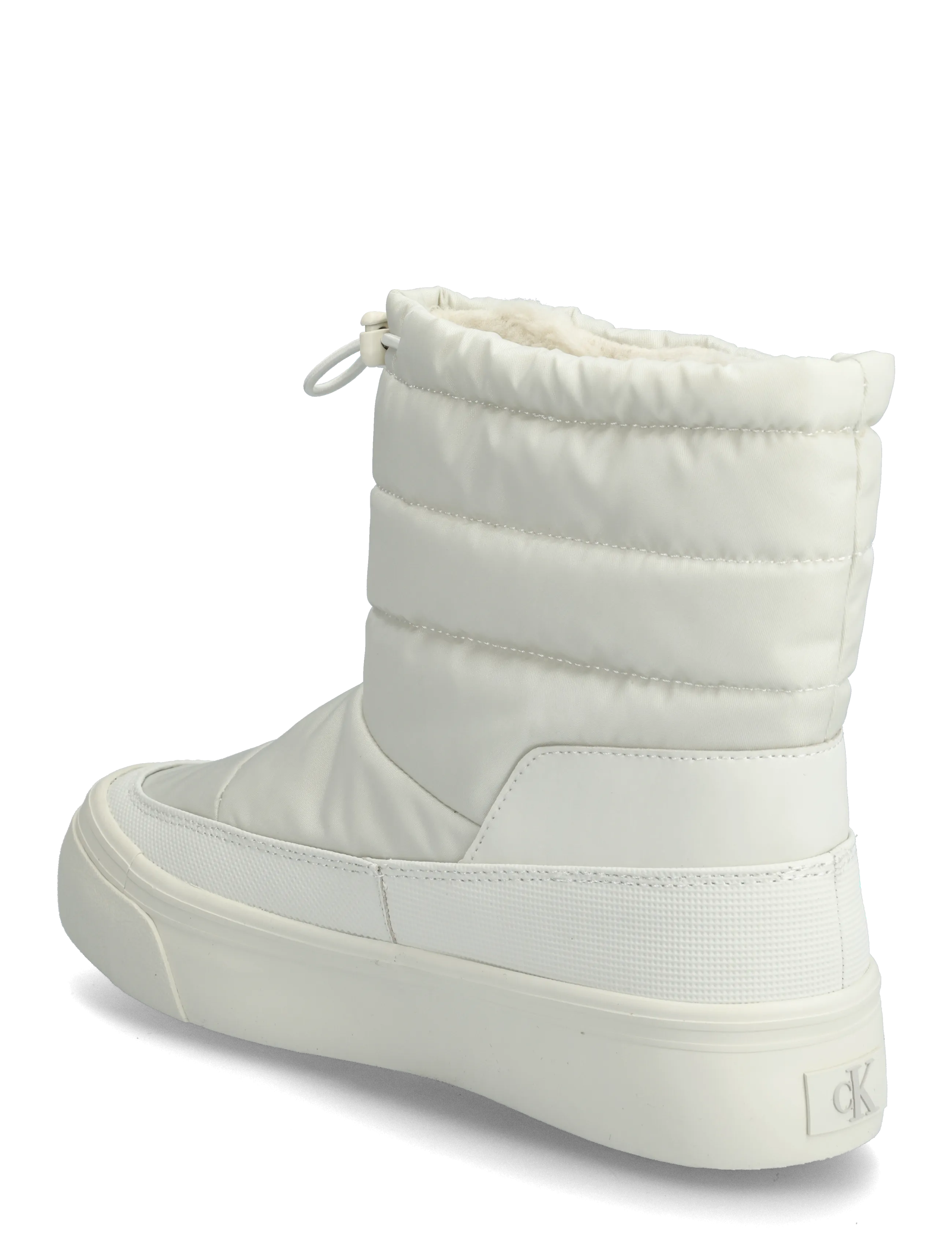 Calvin Klein - VULC FLATF SNOWBOOT NYLON MIX MG - vintersko - lily white - 2