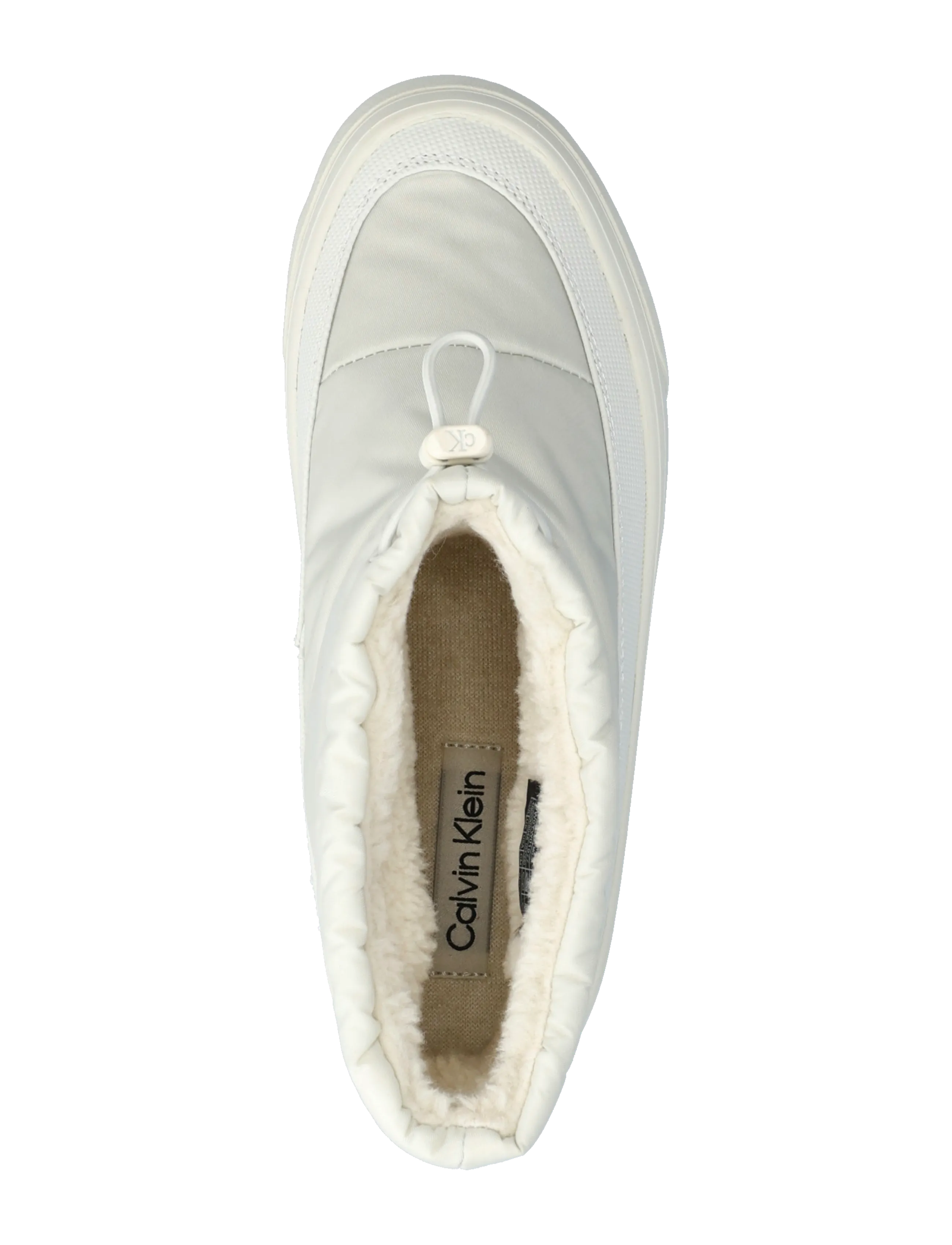 Calvin Klein - VULC FLATF SNOWBOOT NYLON MIX MG - vintersko - lily white - 3